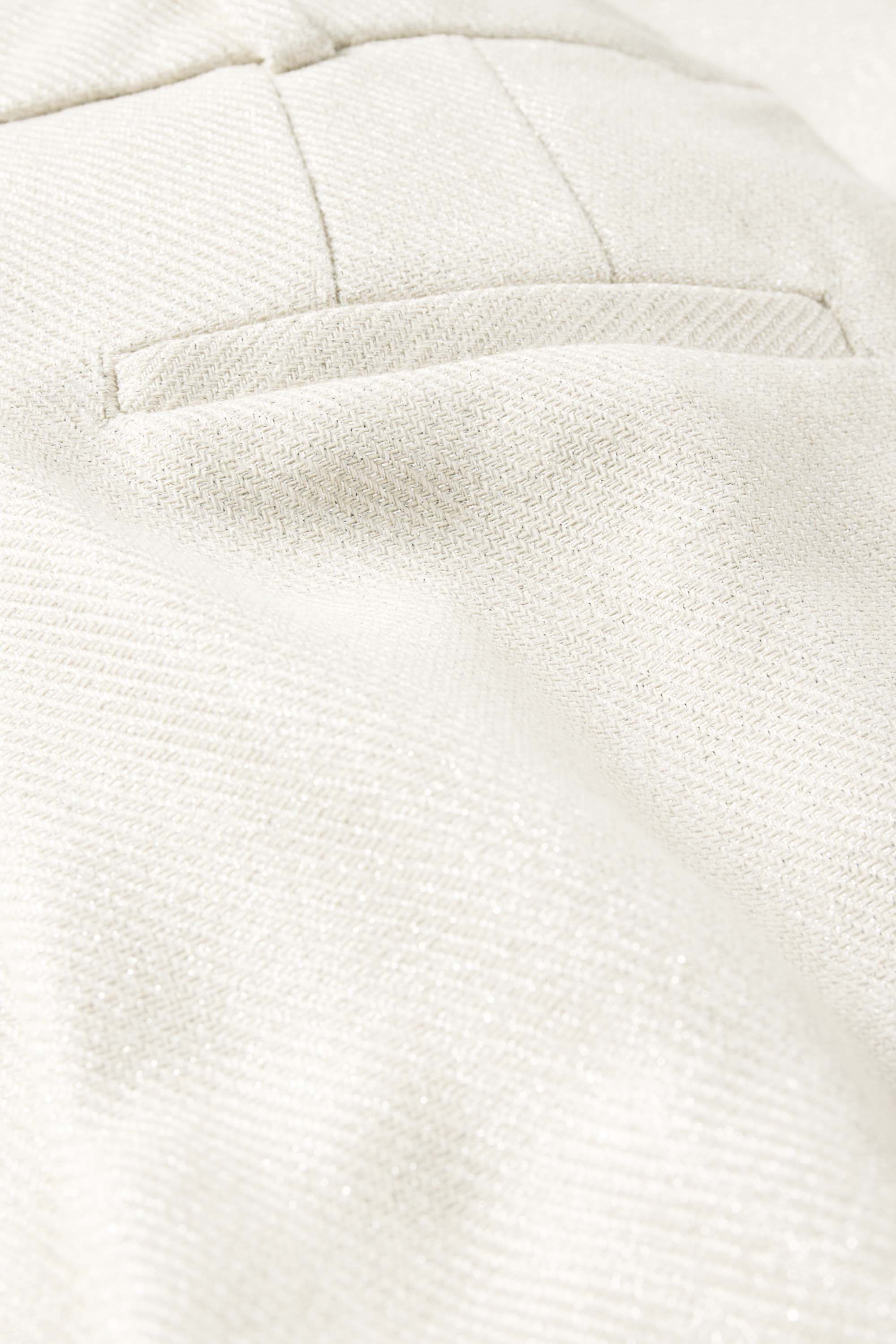 Business trousers - high waist - relaxed fit - textured light beige