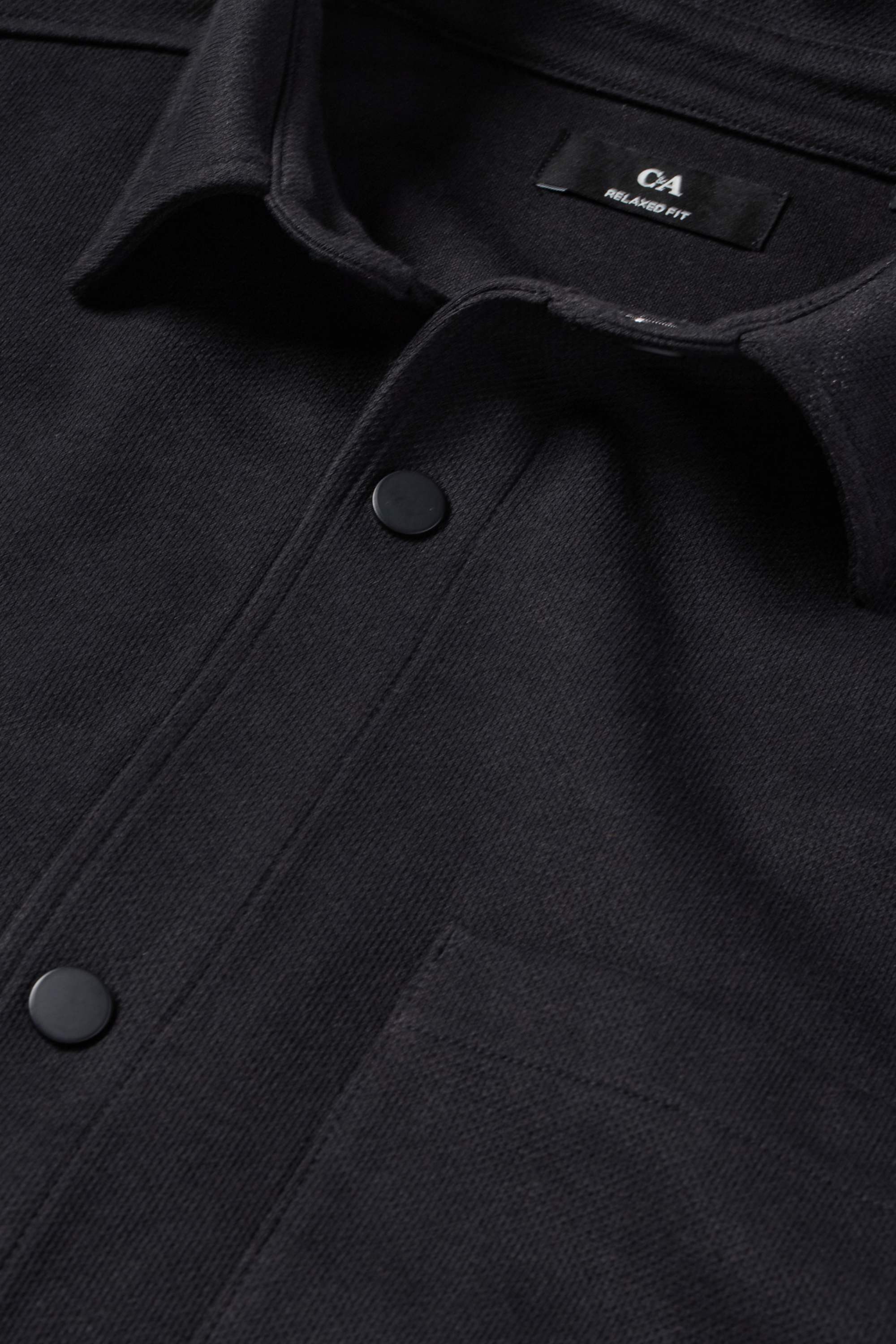 Shirt - regular fit - kent collar black
