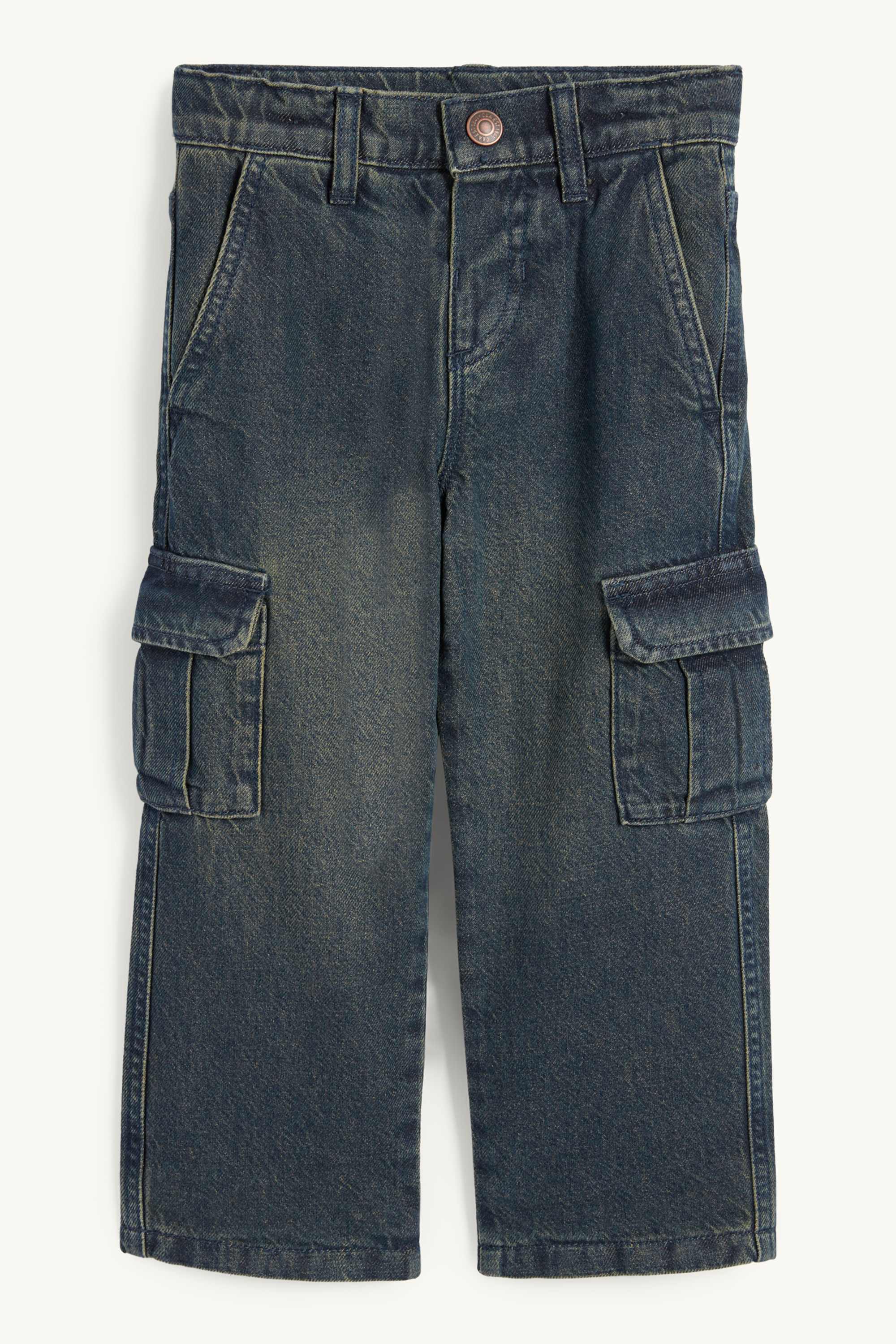 Cargo jeans - thermal jeans denim-blue gray