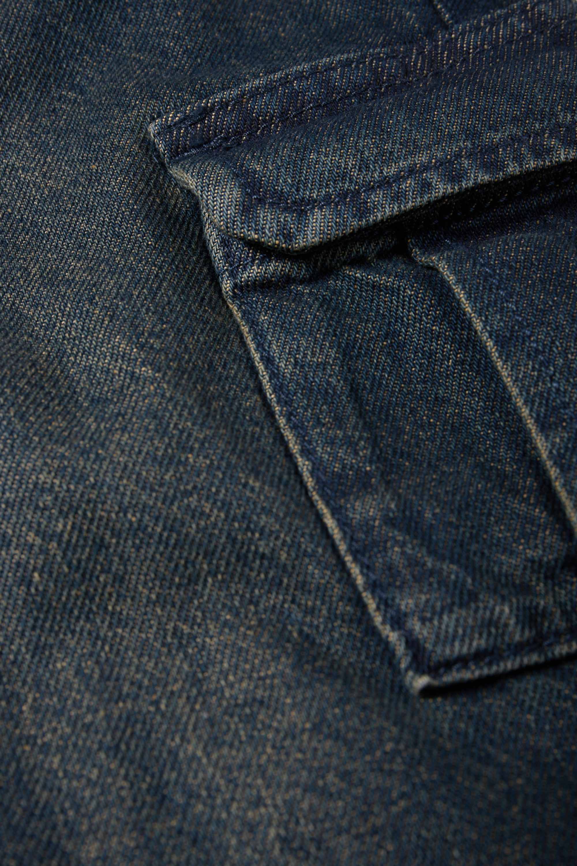 Cargo jeans - thermal jeans denim-blue gray