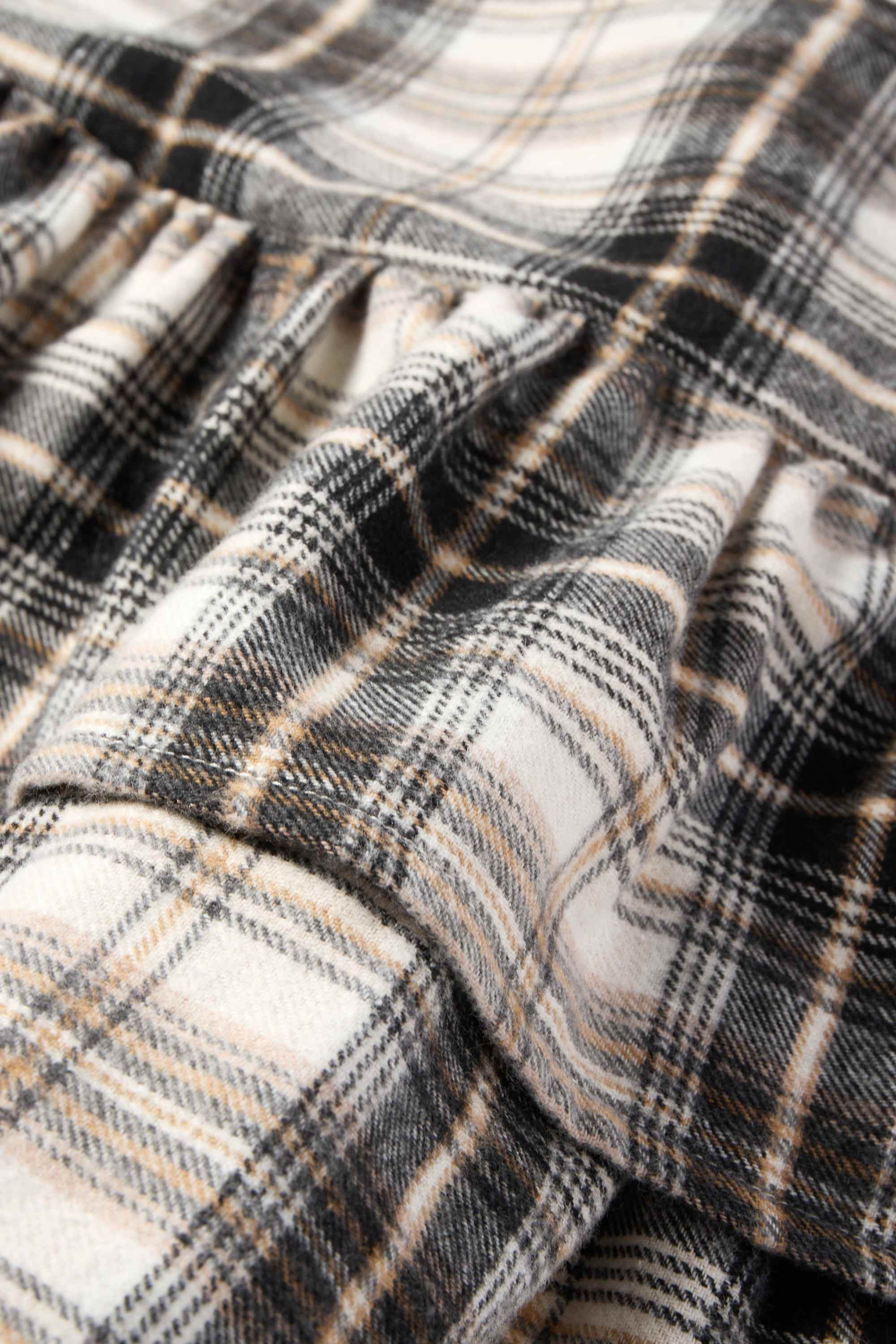 Flannel skirt - check beige