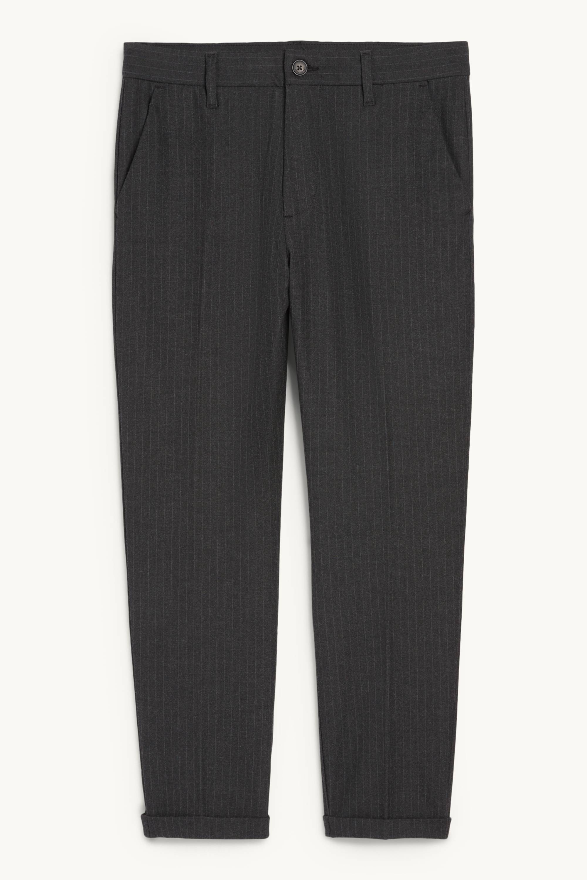Chinos - tapered fit - pinstripes dark gray