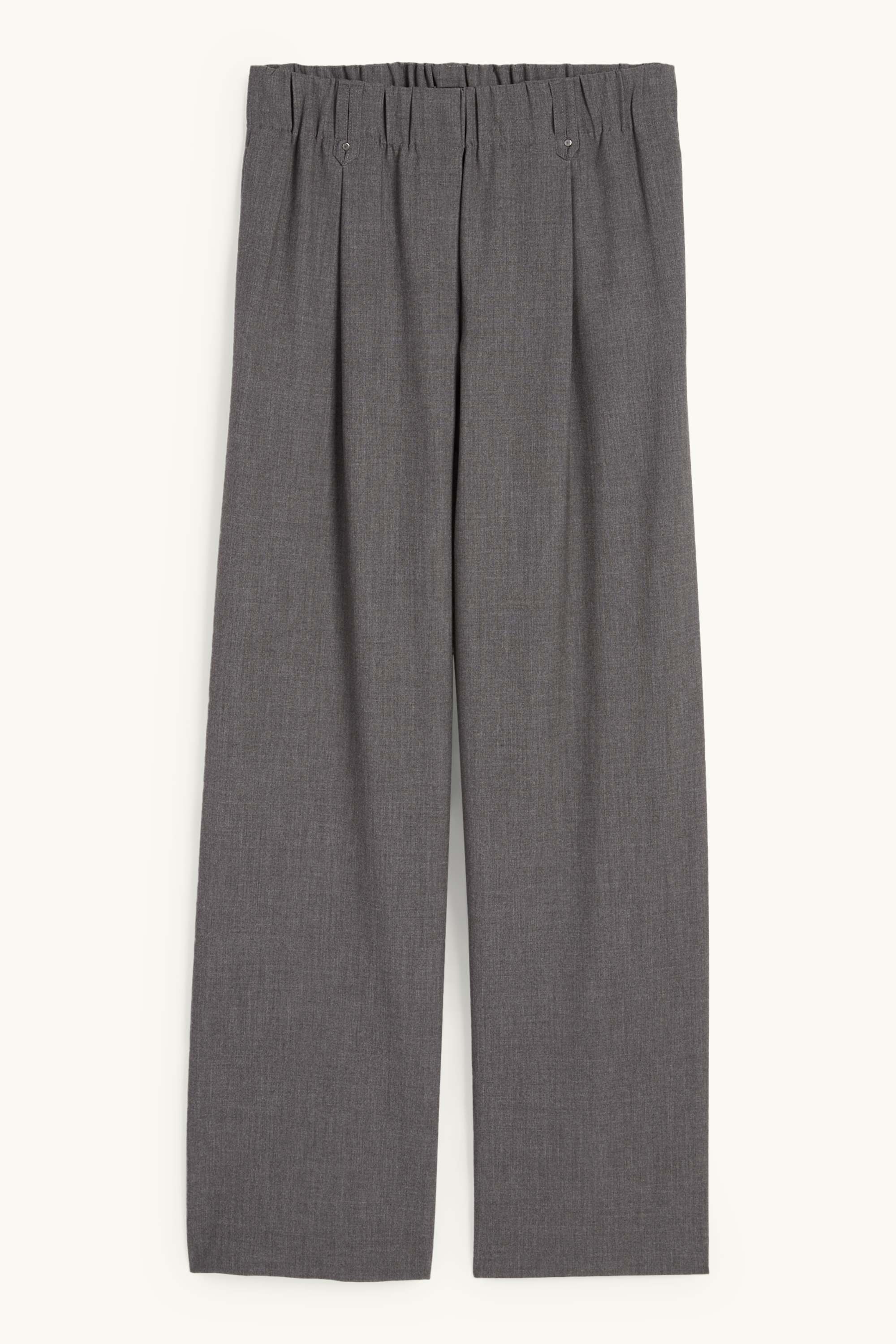 Cloth trousers - mid-rise waist - tapered fit gray