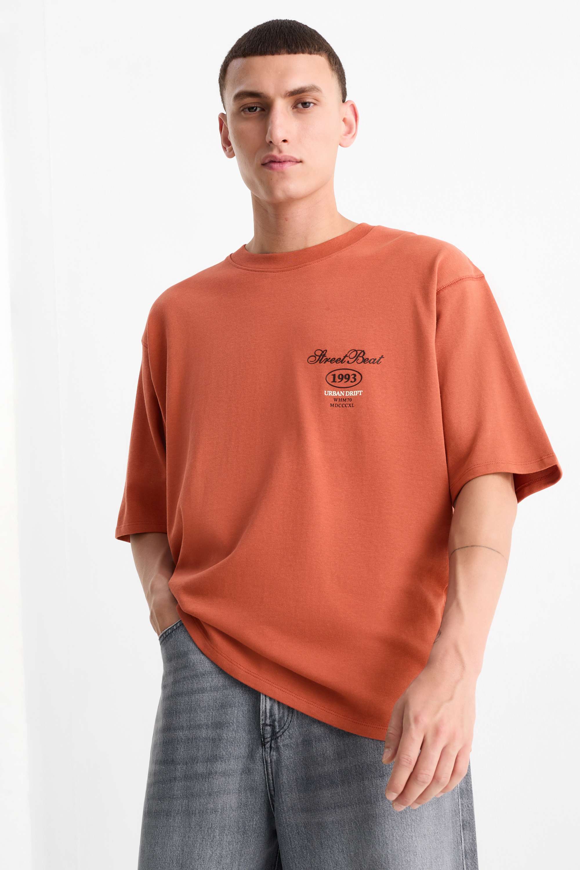 T-shirt - oversized terracotta