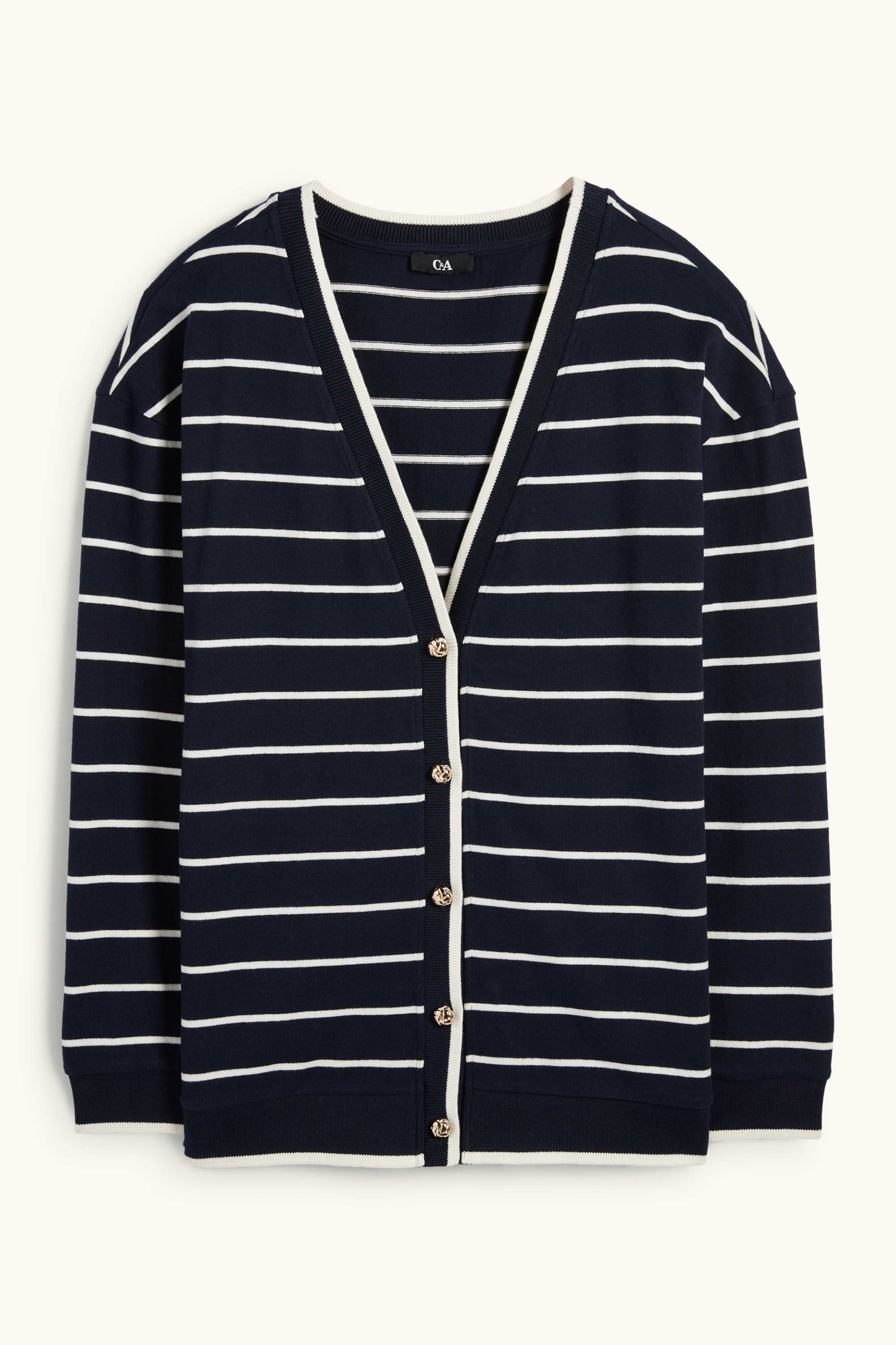 Cardigan - striped dark blue