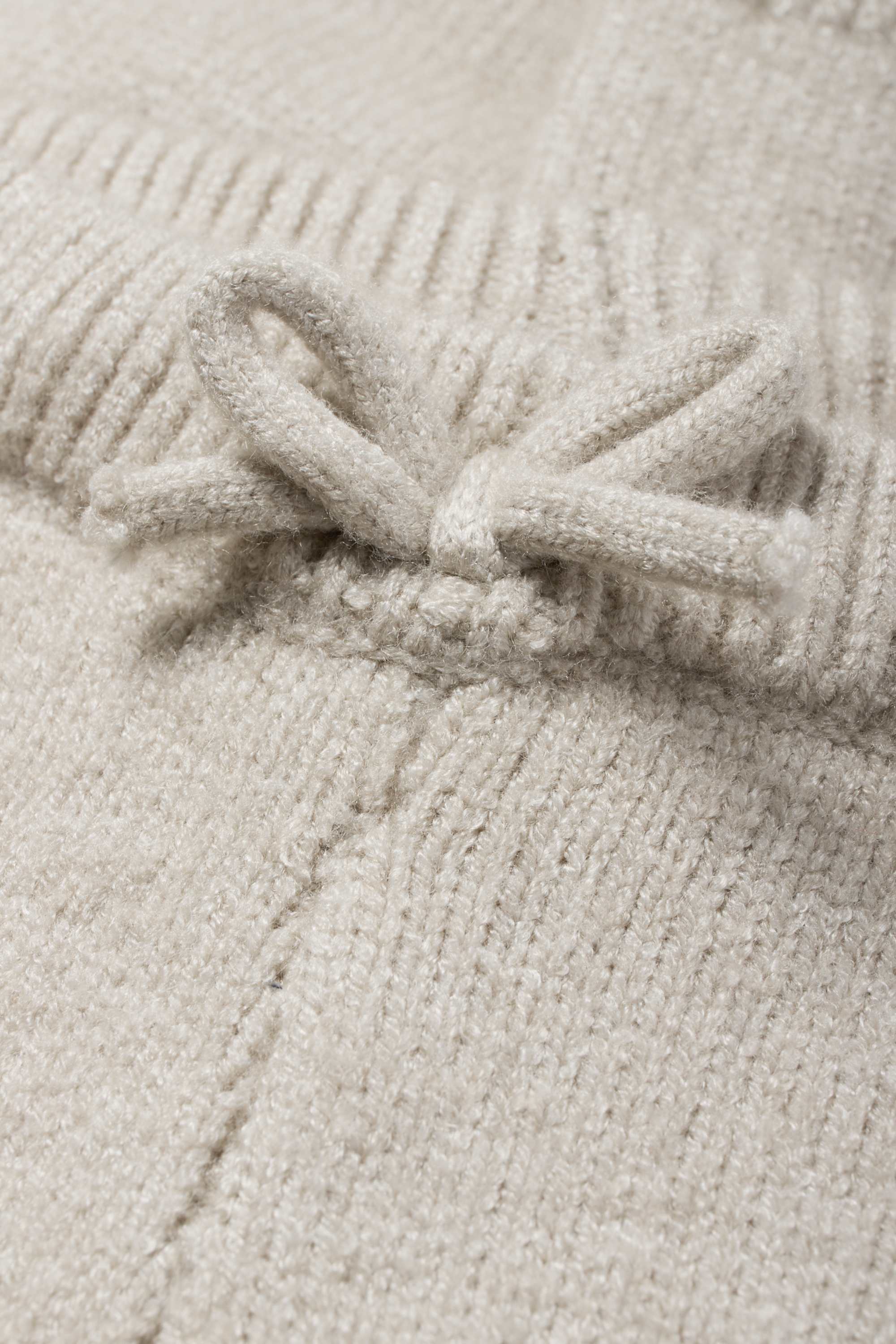 Knitted baby leggings cremewhite