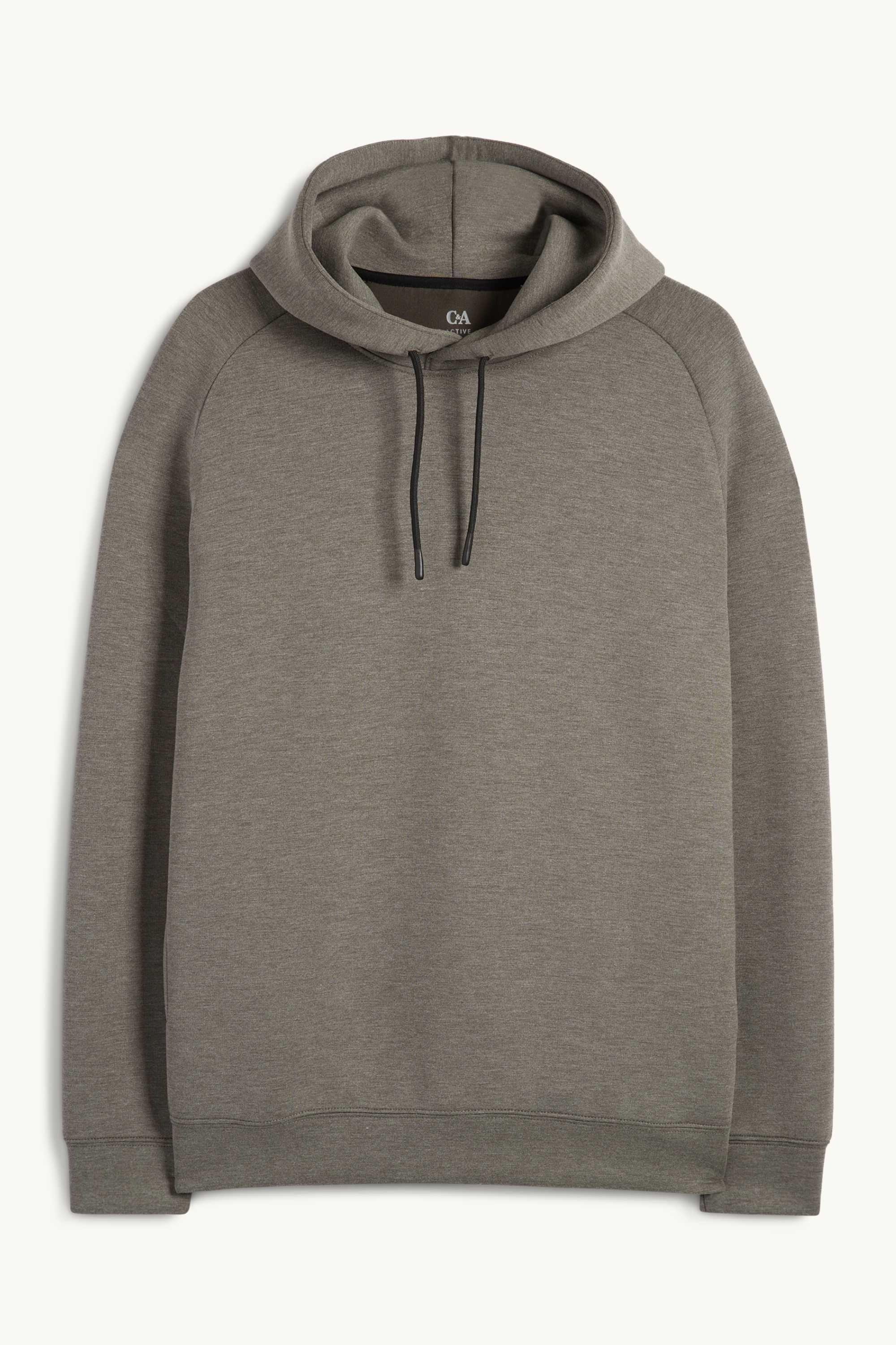 Technical hoodie dark green-melange