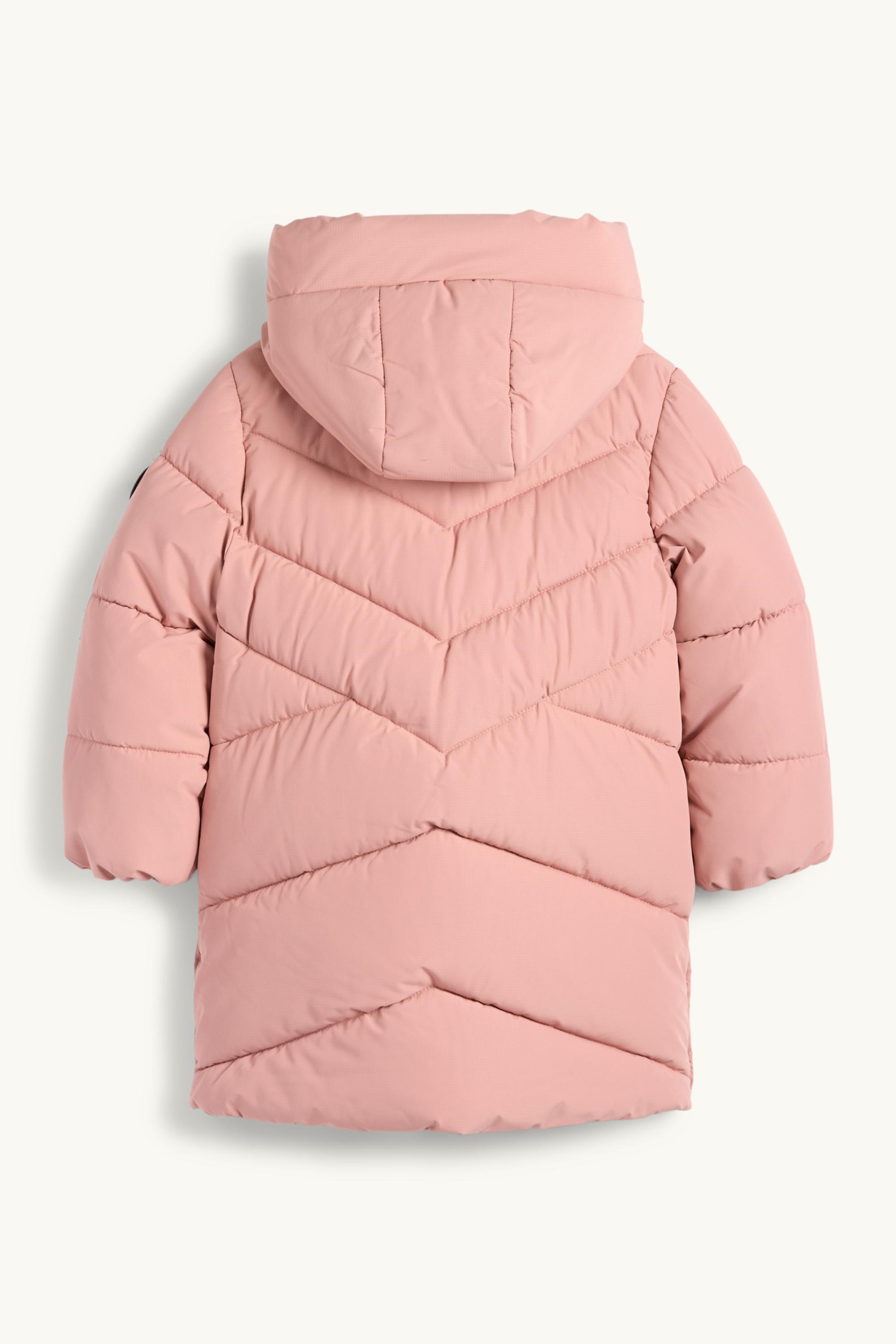 Quilted jacket with hood - water-repellent rose