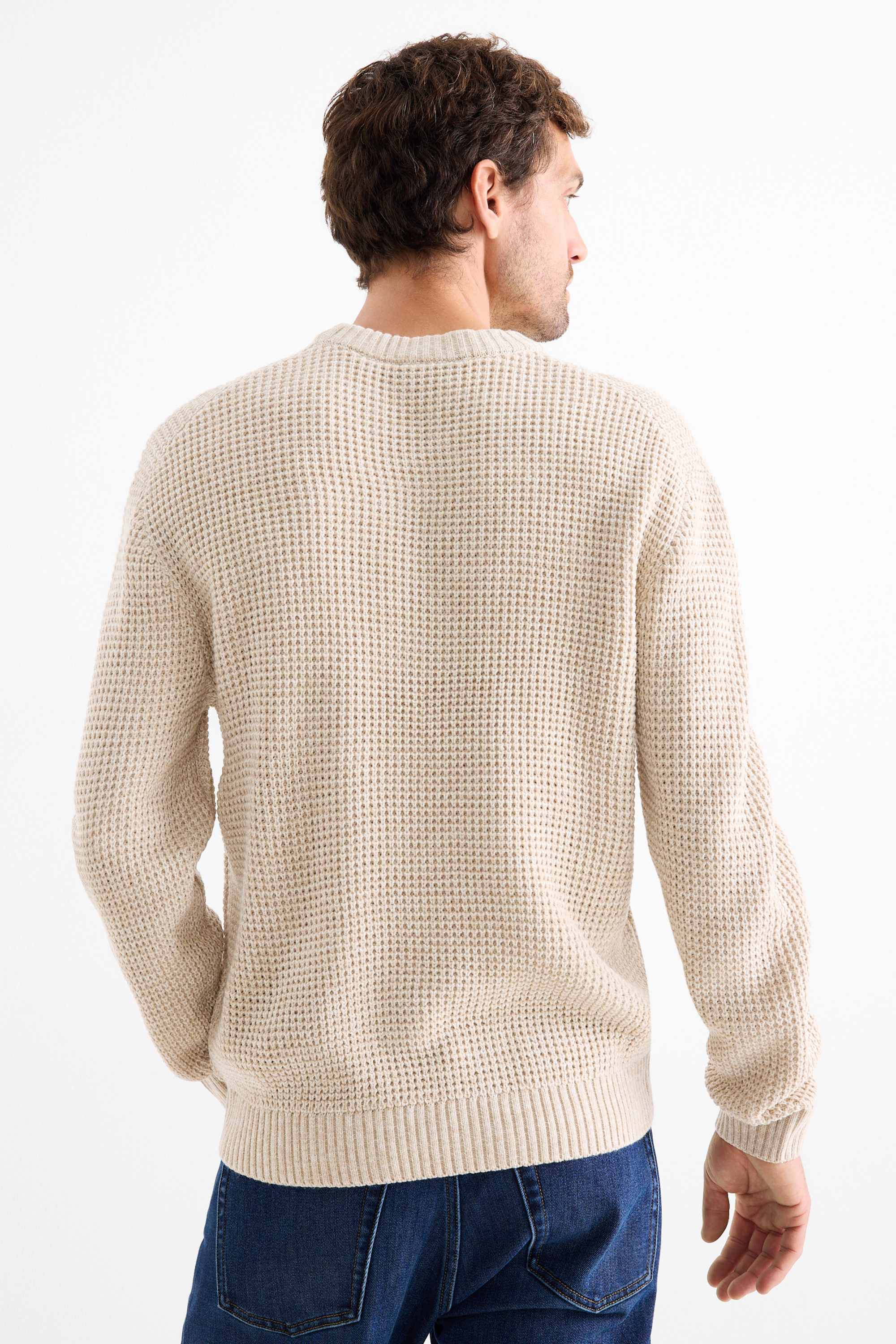 Jumper - textured beige