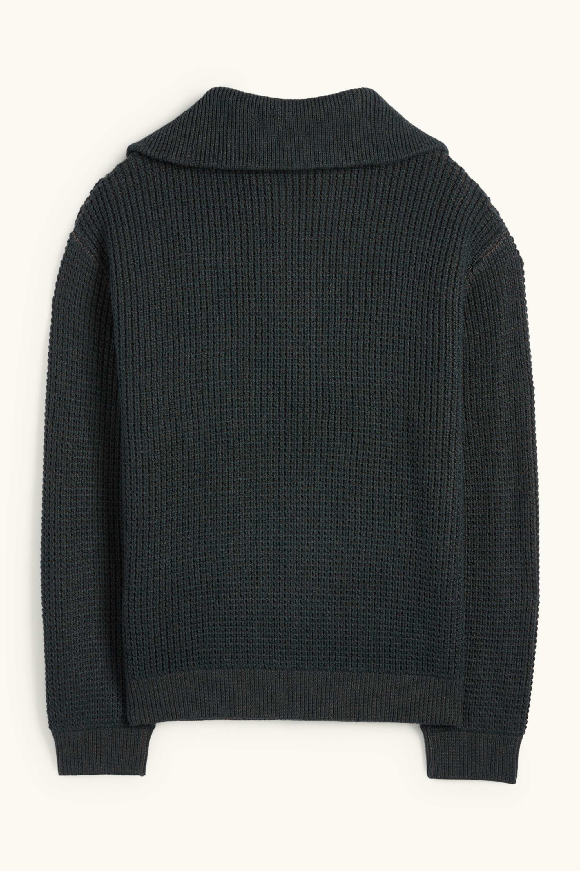Jumper - textured dark green