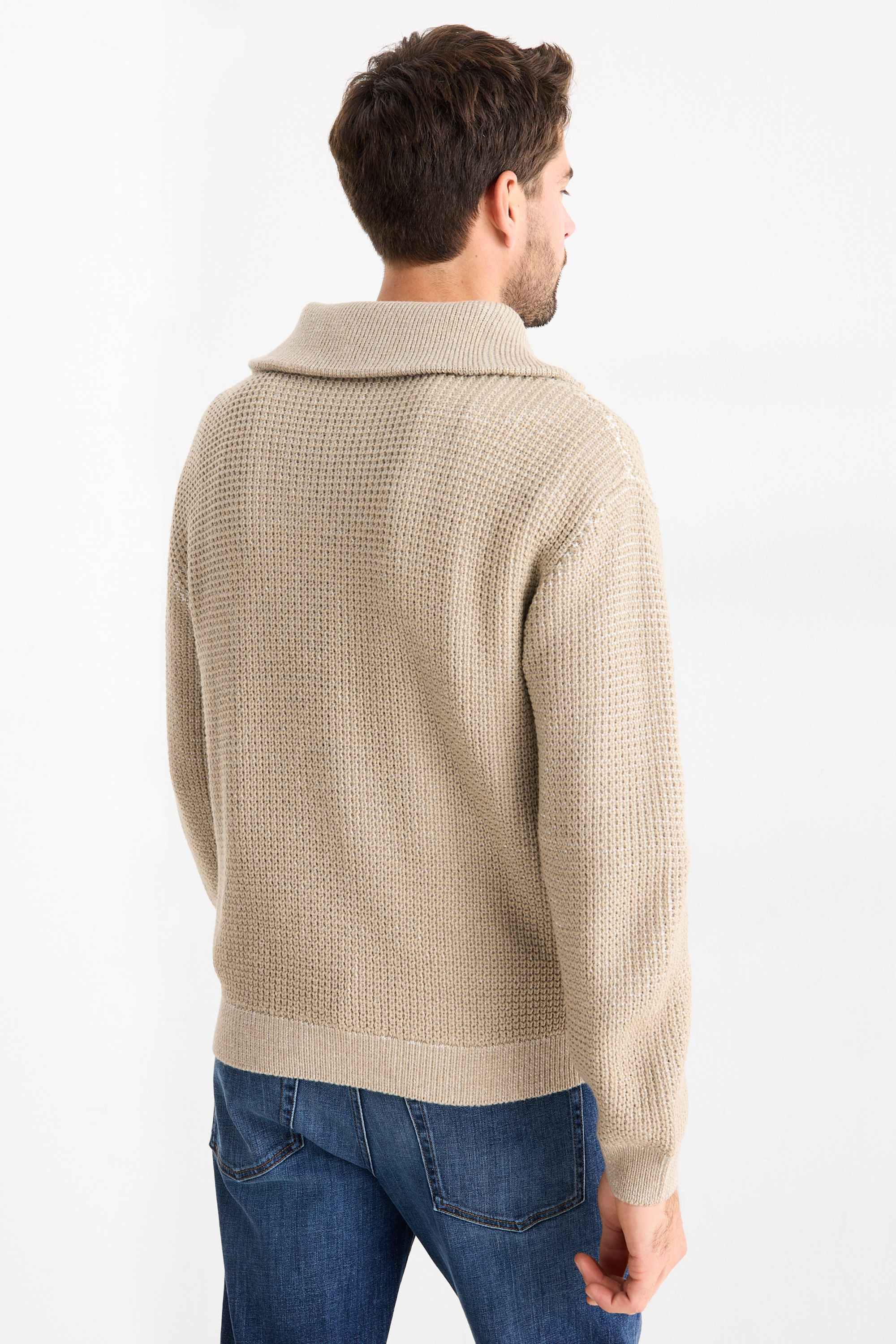 Jumper - textured beige