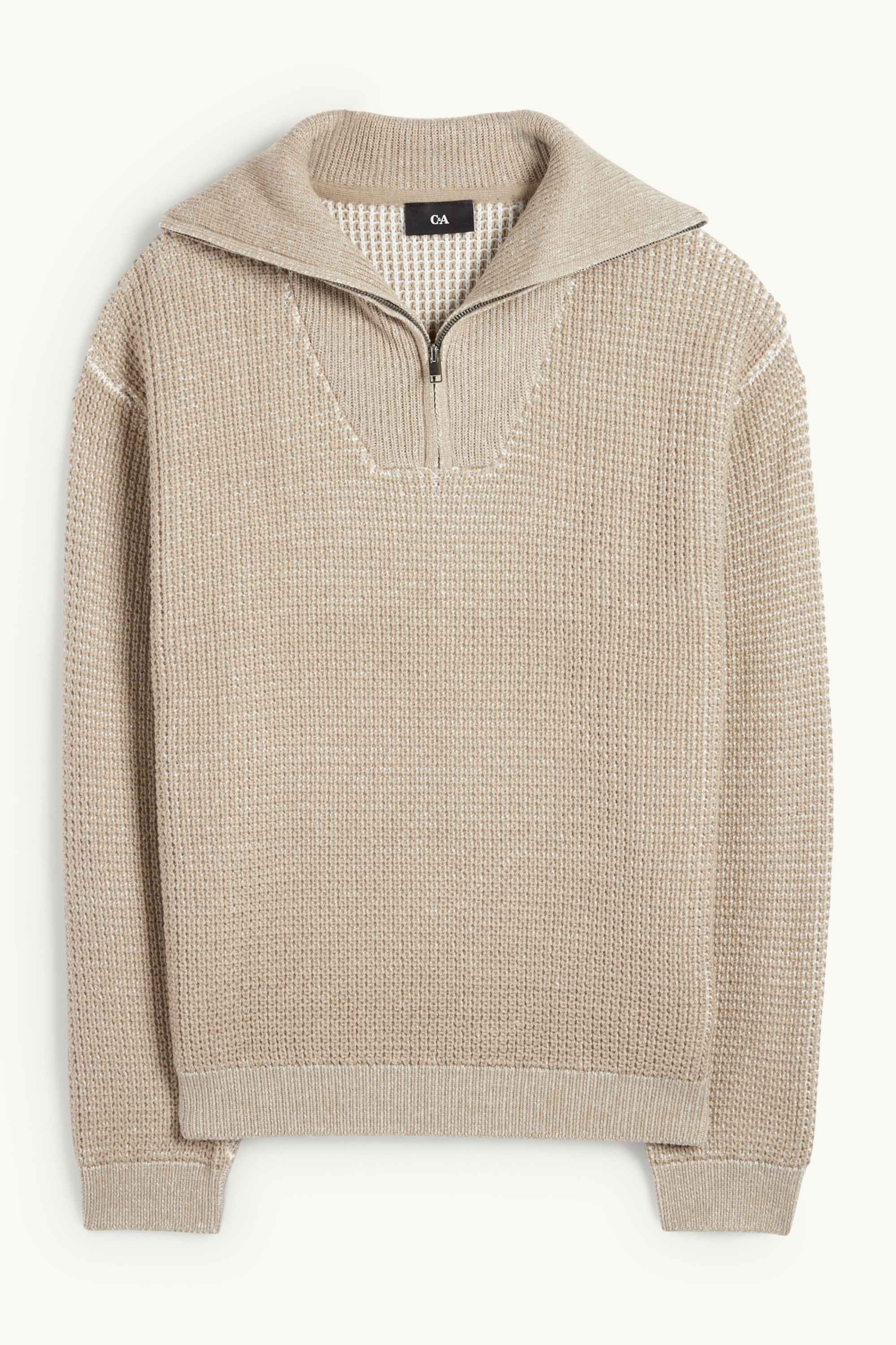 Jumper - textured beige