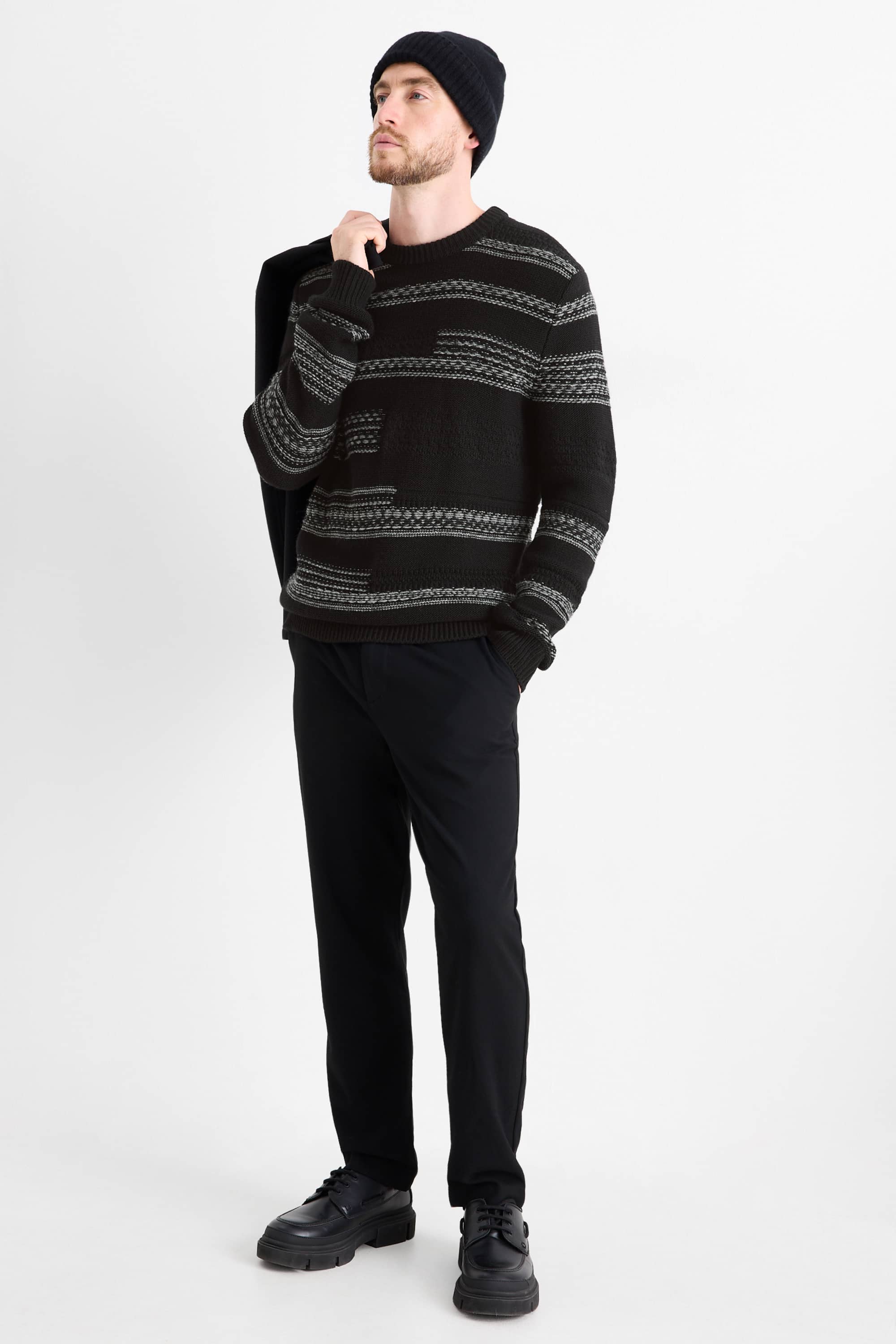 Jumper - patterned black