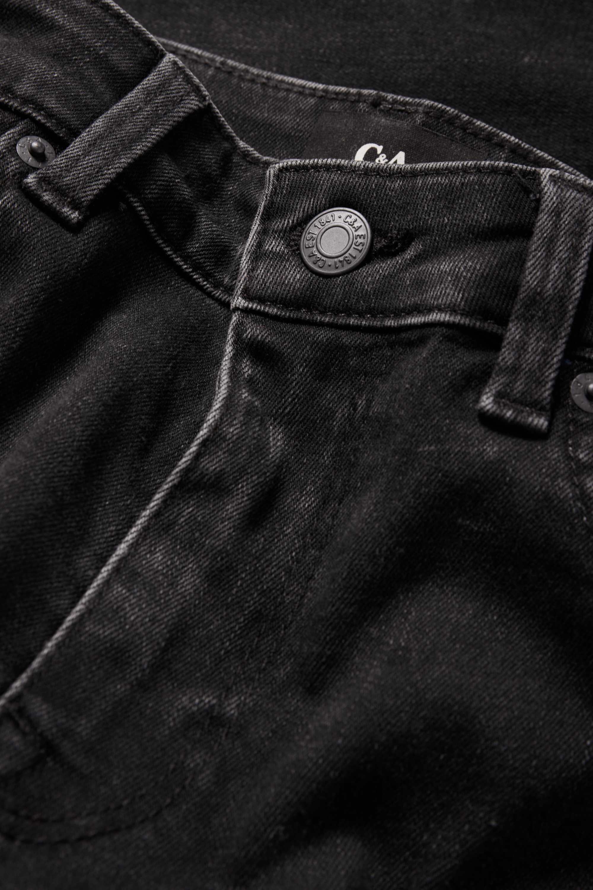 Flared jeans - mid-rise waist - LYCRA® denim-dark gray