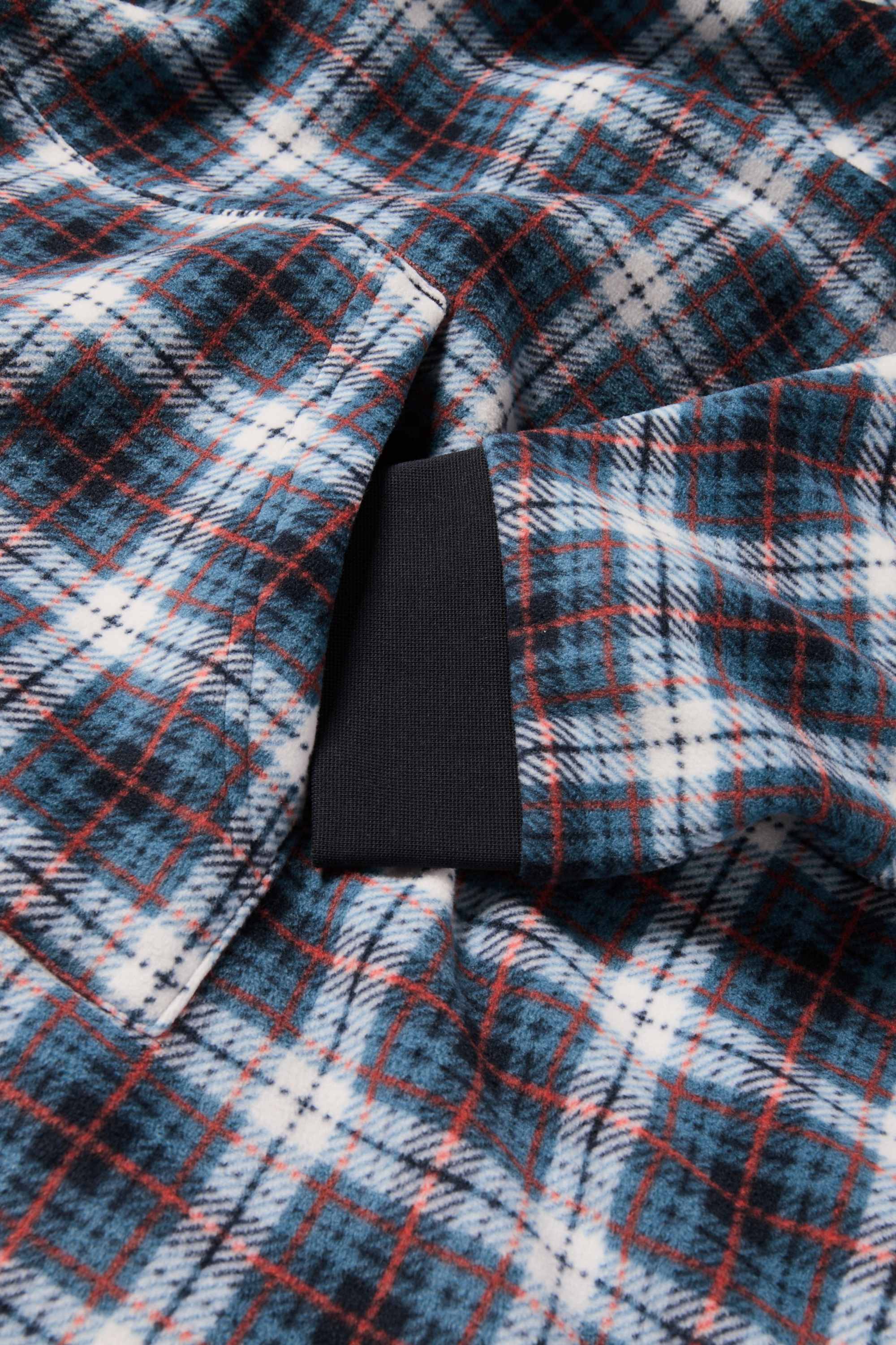 Hoodie blanket - check dark blue
