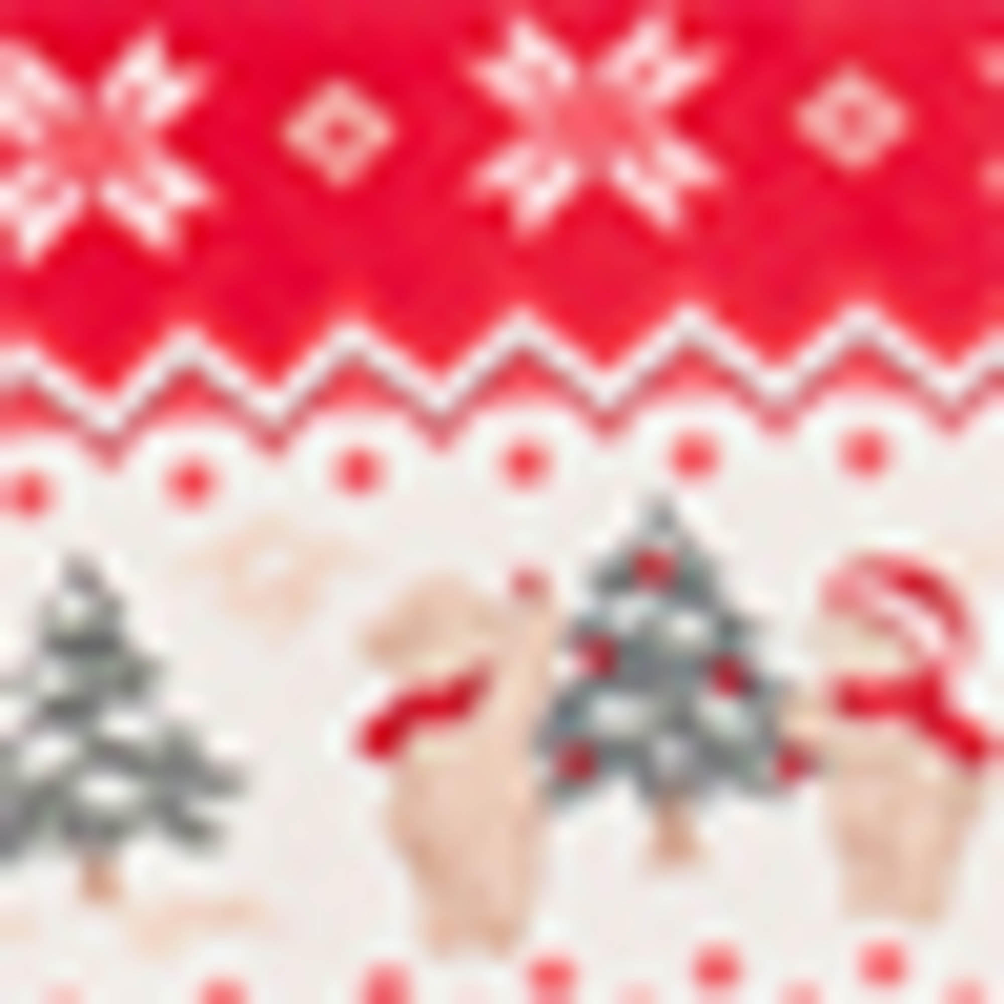 Mini Me - women's Christmas onesie with hood - patterned white / red