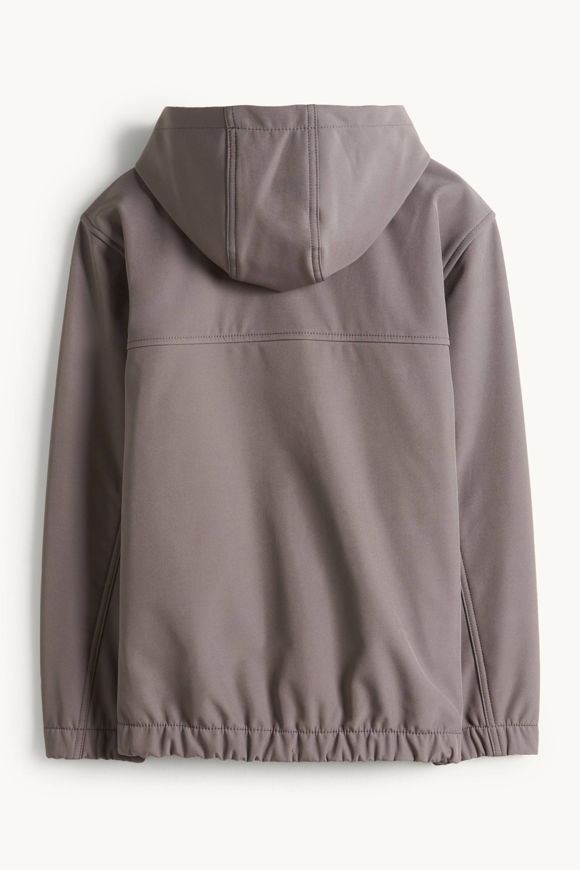 Softshell jacket with hood - waterproof dark gray
