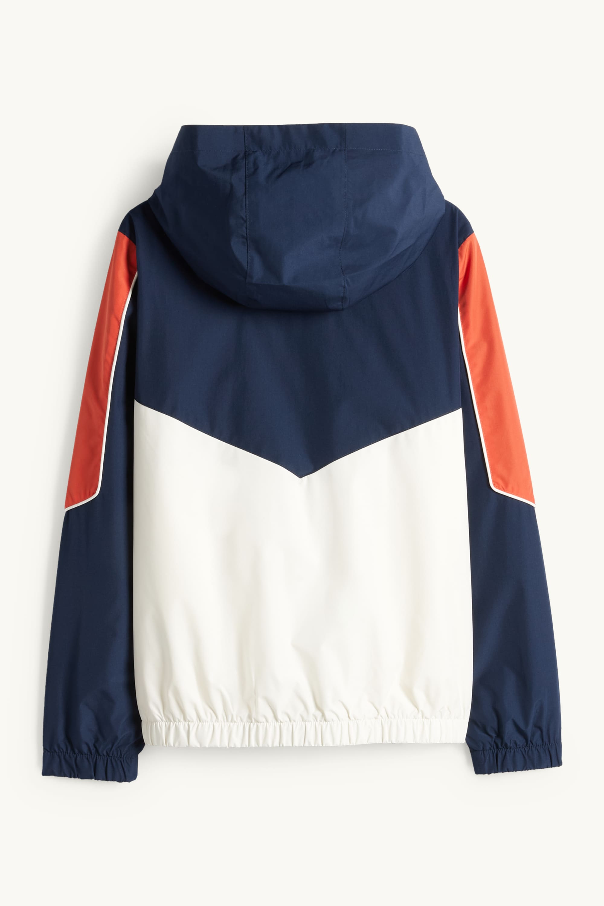 Jacket with hood - water-repellent dark blue / creme white