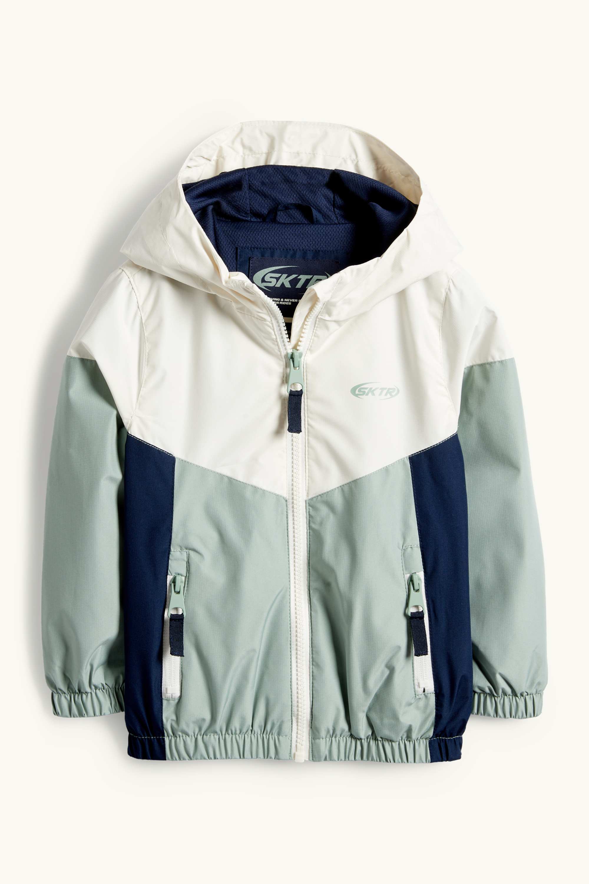 Jacket with hood - water-repellent mint green