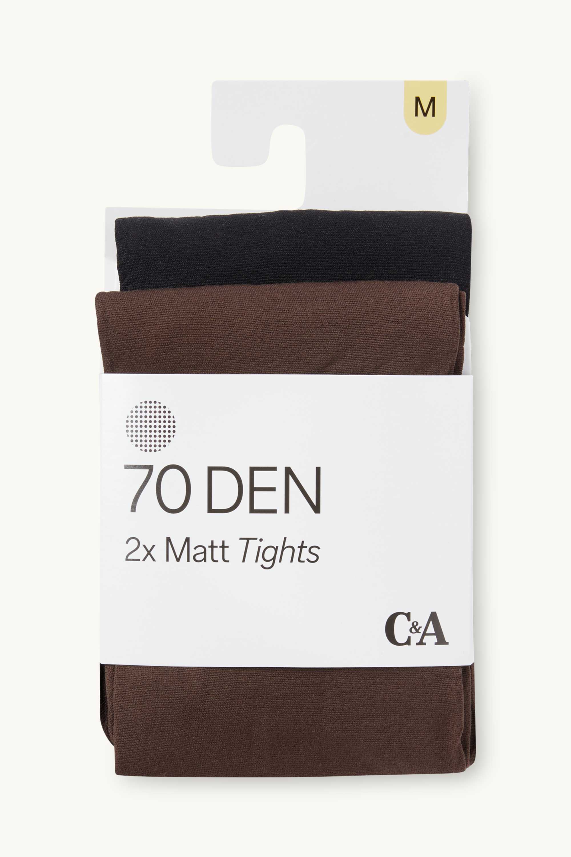 Multipack of 2 - tights - 70 denier dark brown