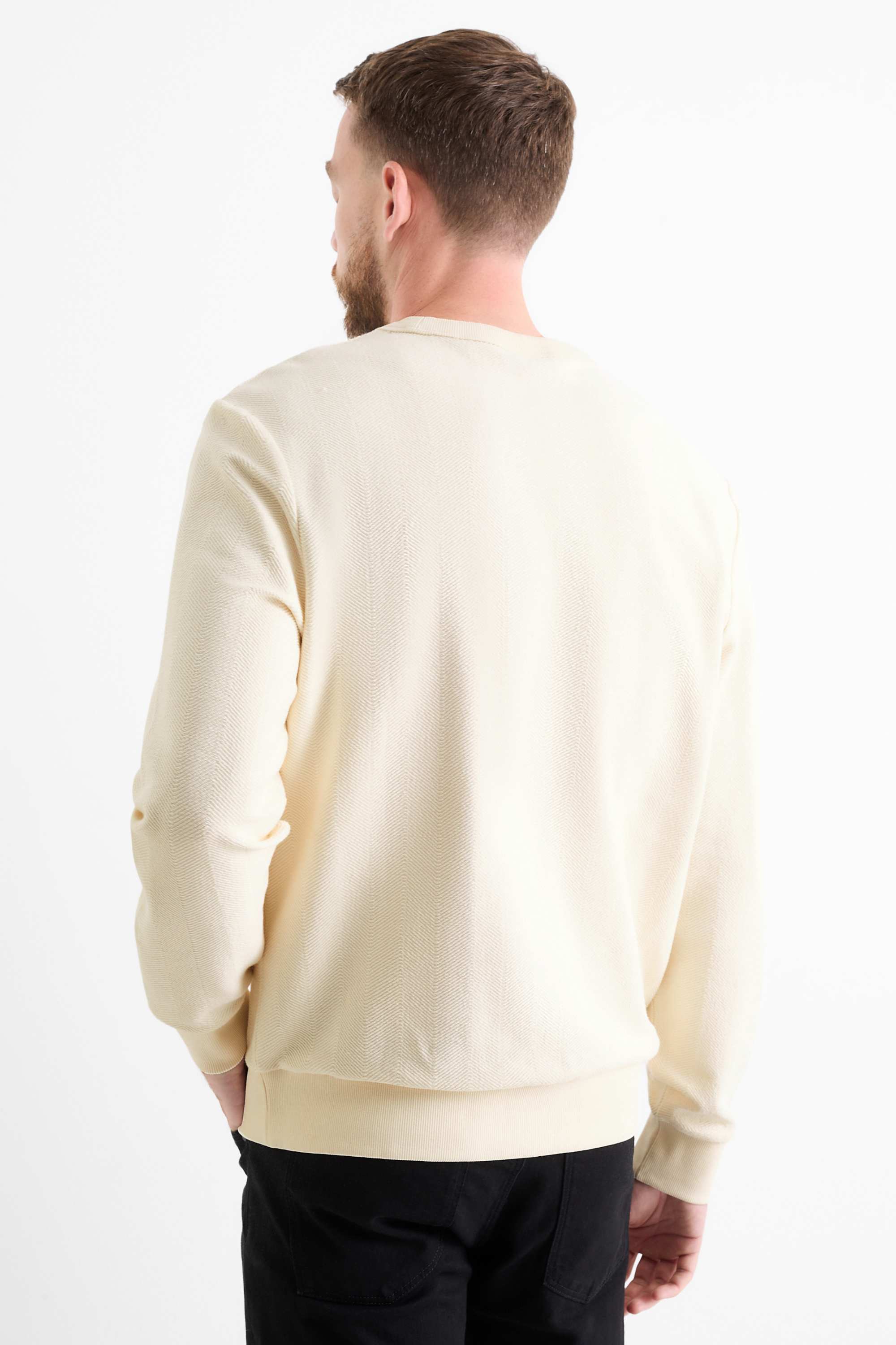 Sweatshirt - textured cremewhite