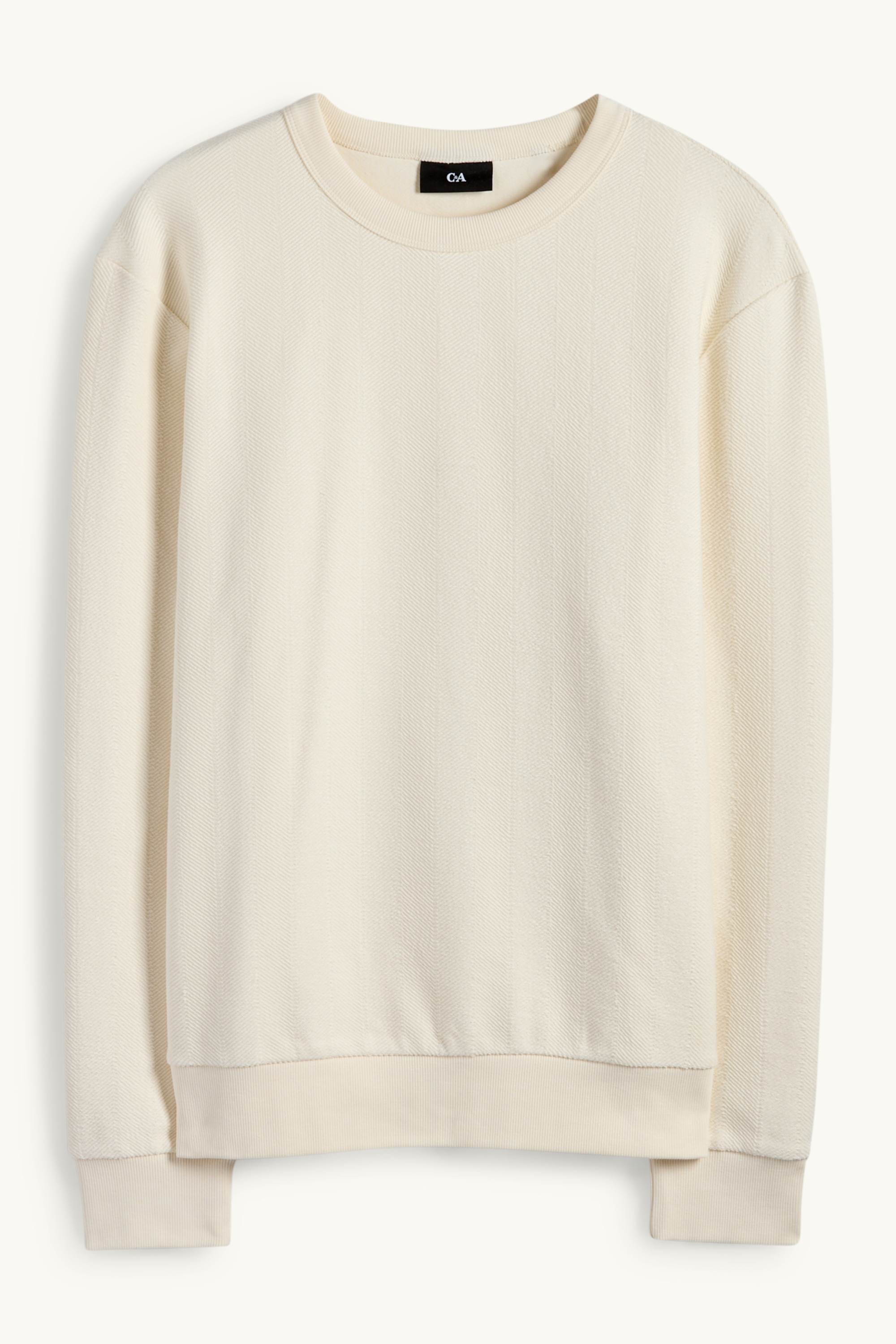Sweatshirt - textured cremewhite