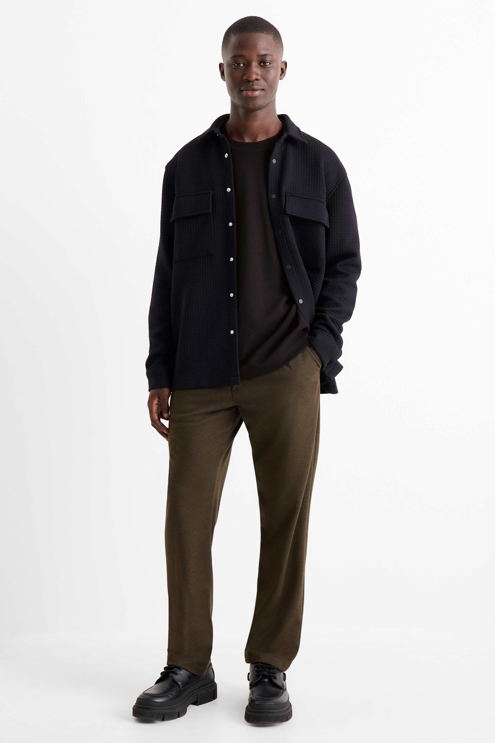 Sweatshirt - textured black