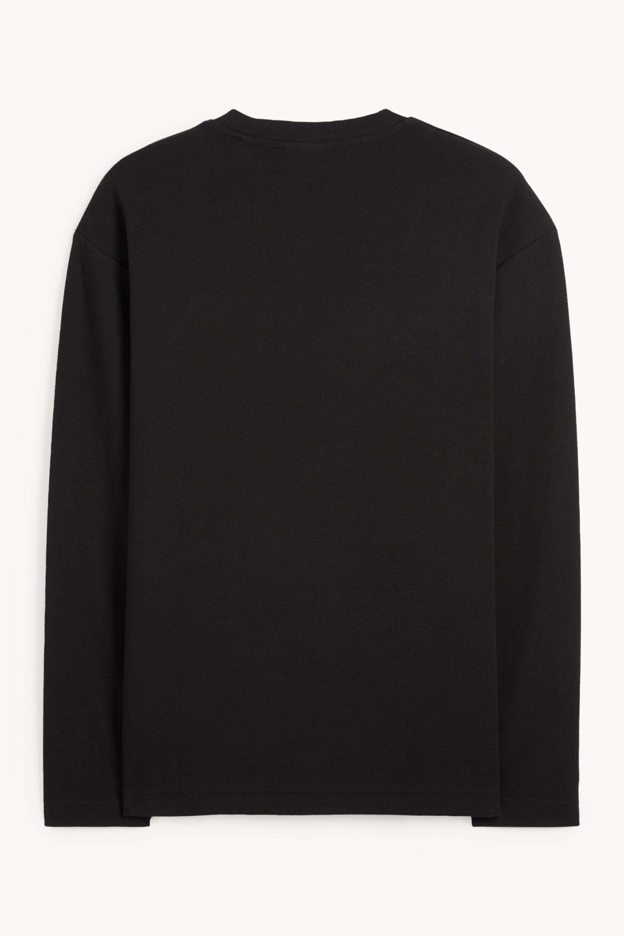 Sweatshirt - textured black