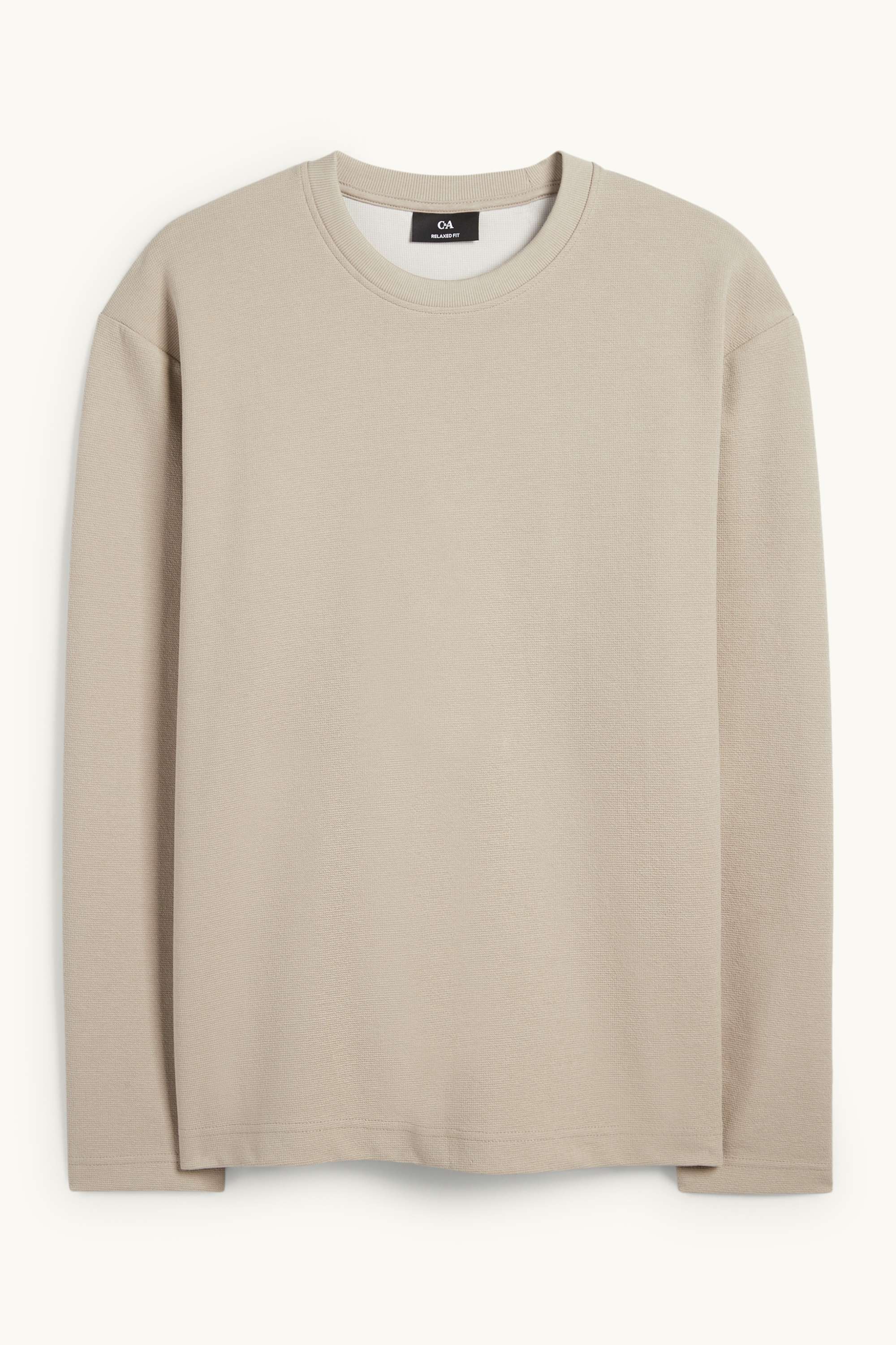 Sweatshirt - textured taupe