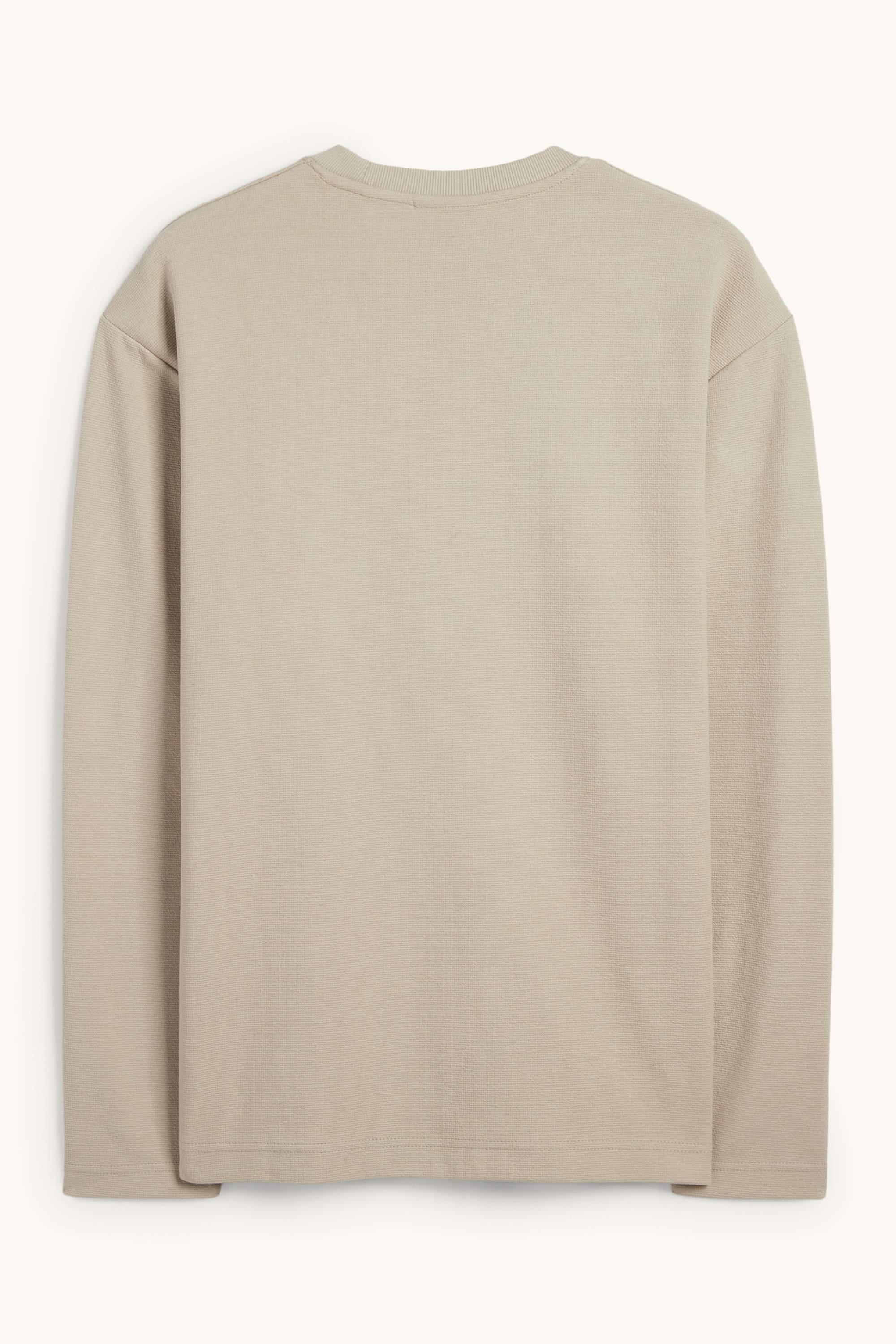 Sweatshirt - textured taupe