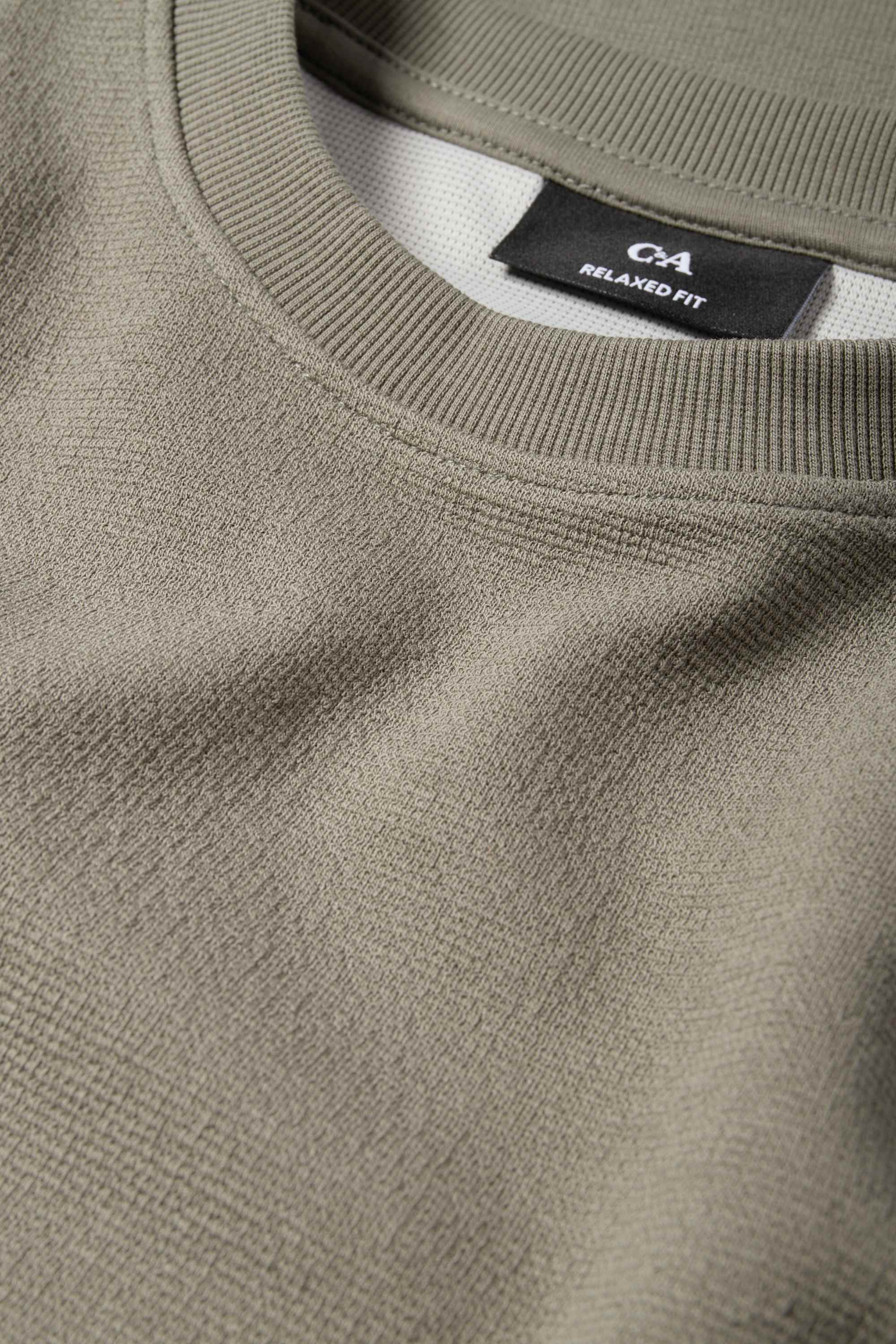 Sweatshirt - textured green