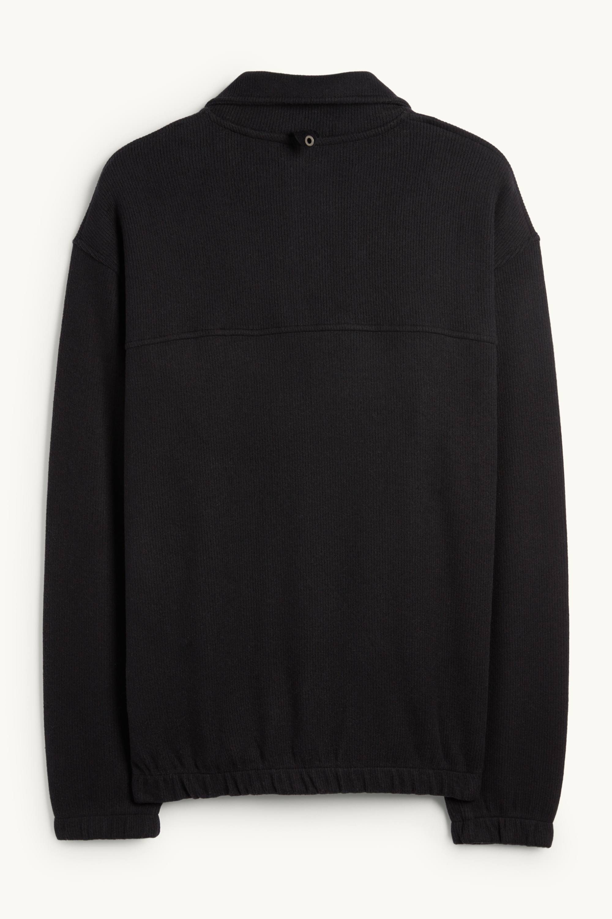 Sweatshirt - ribbed black