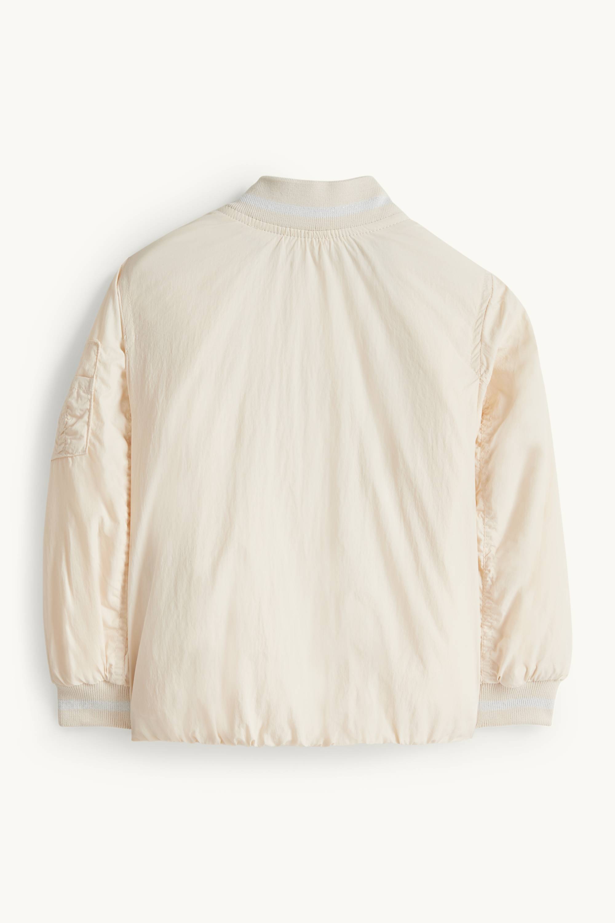 Floral - bomber jacket - lined light beige