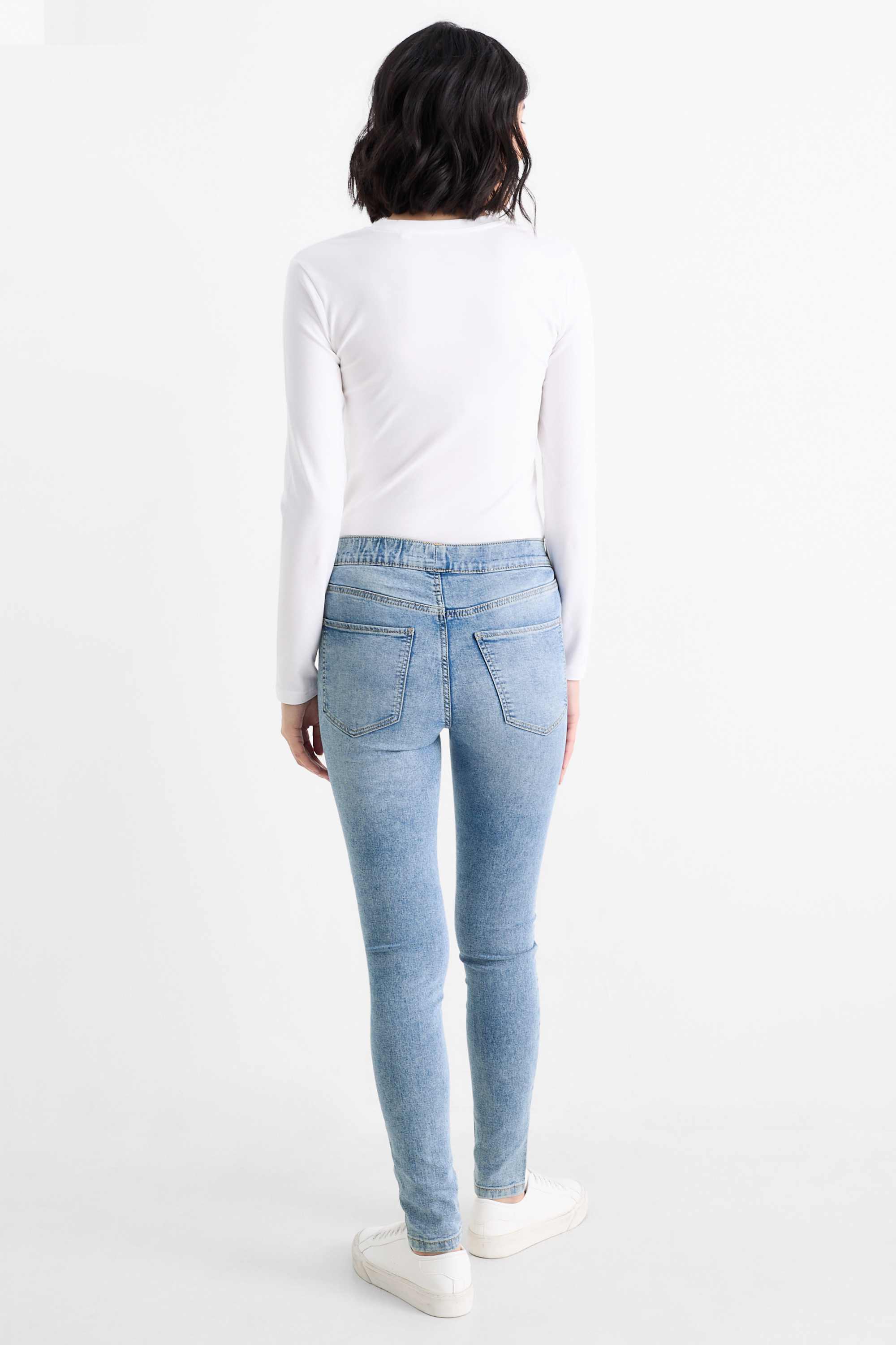 Multipack of 2 - jegging jeans - mid-rise waist denim-light blue