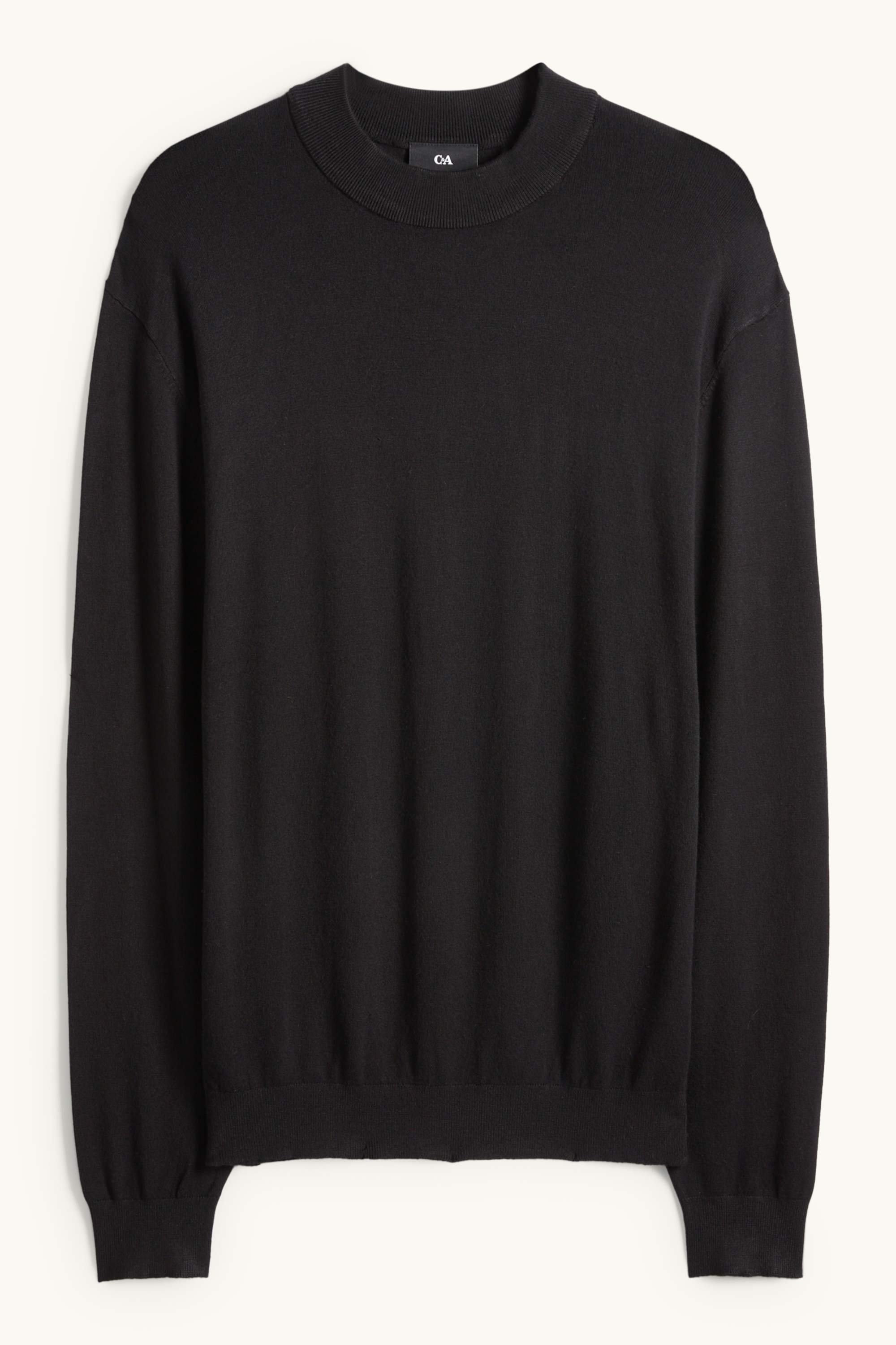 Fine knit jumper black
