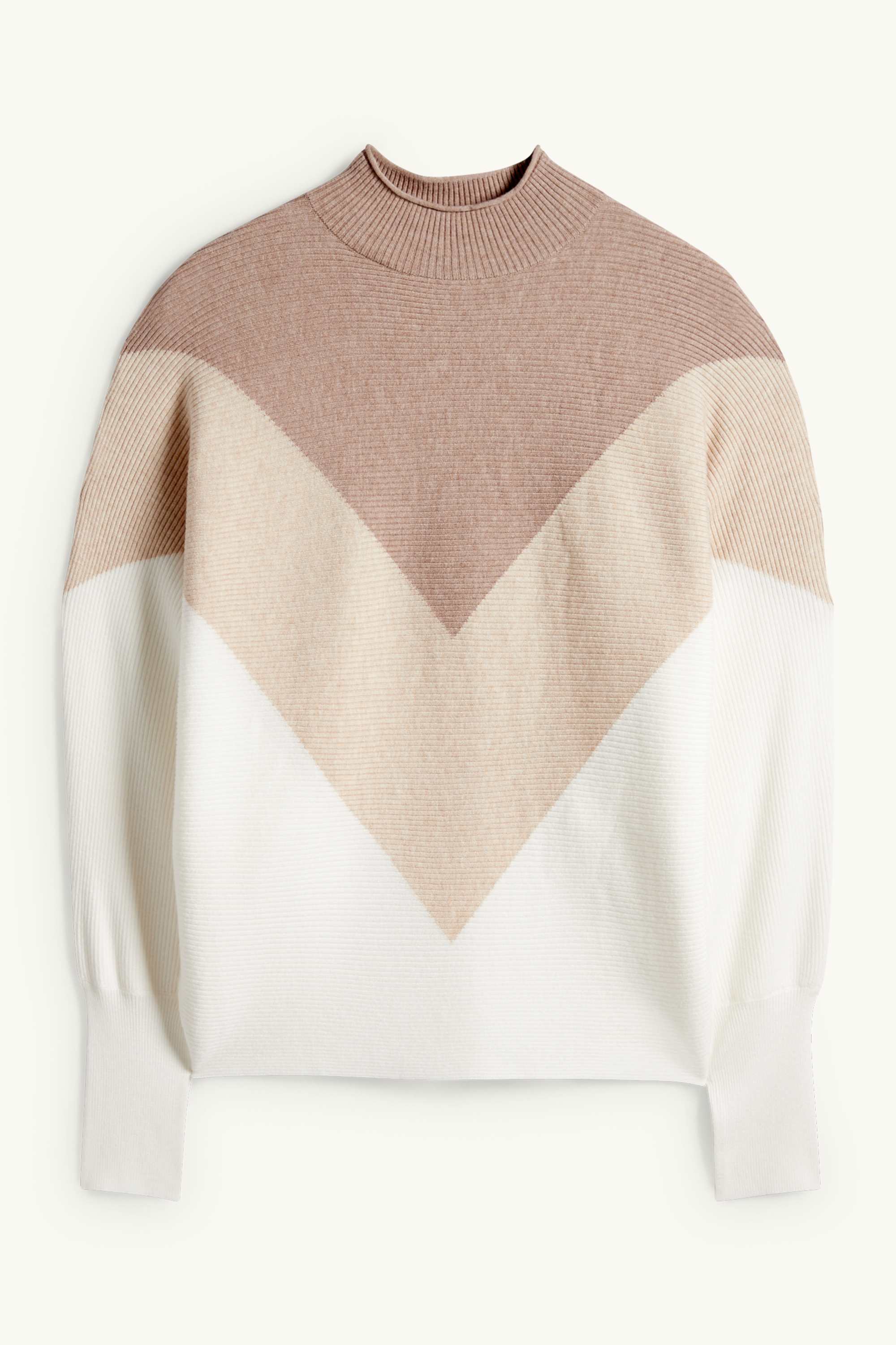 Jumper - ribbed beige