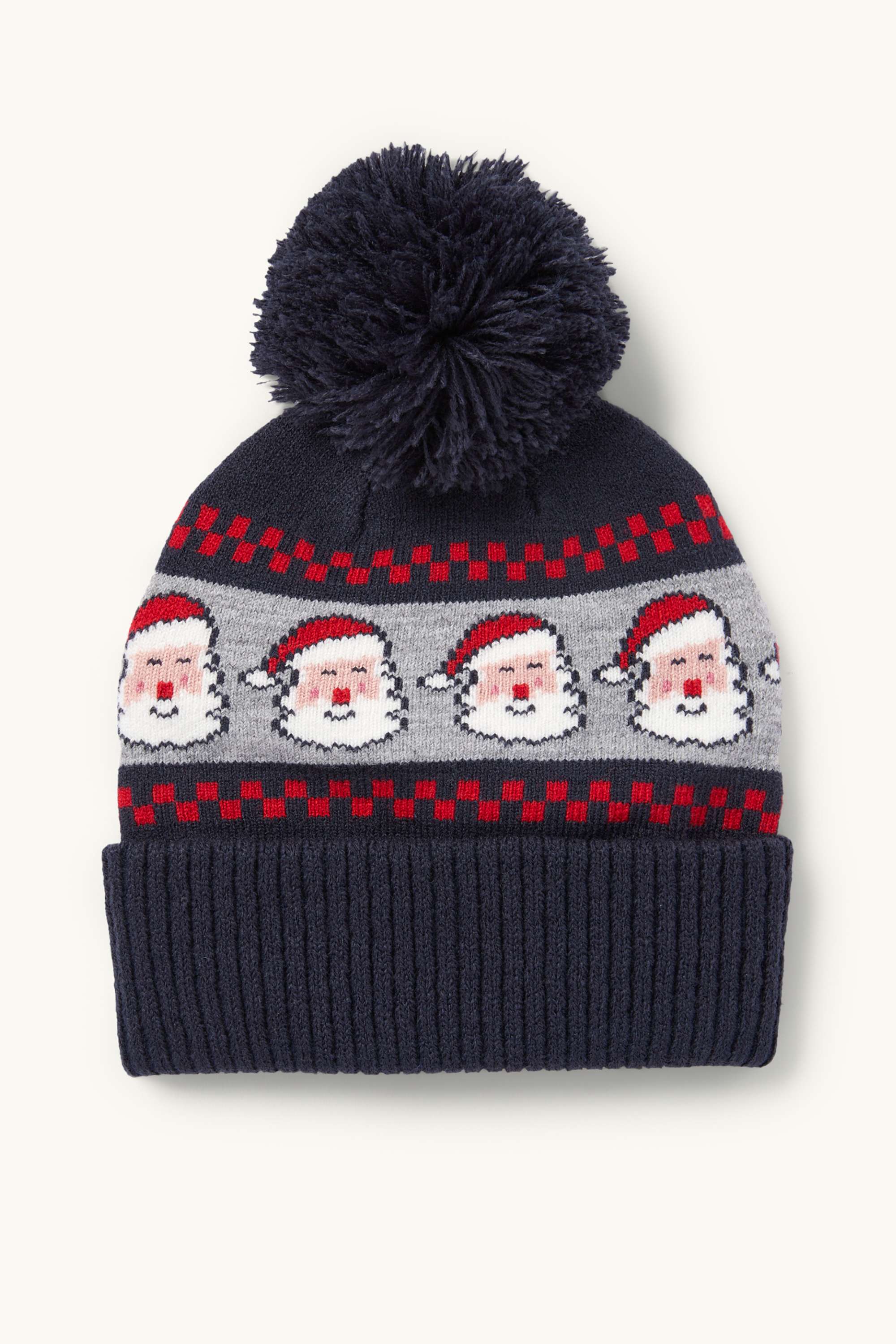 Santa - Christmas pom-pom hat dark blue