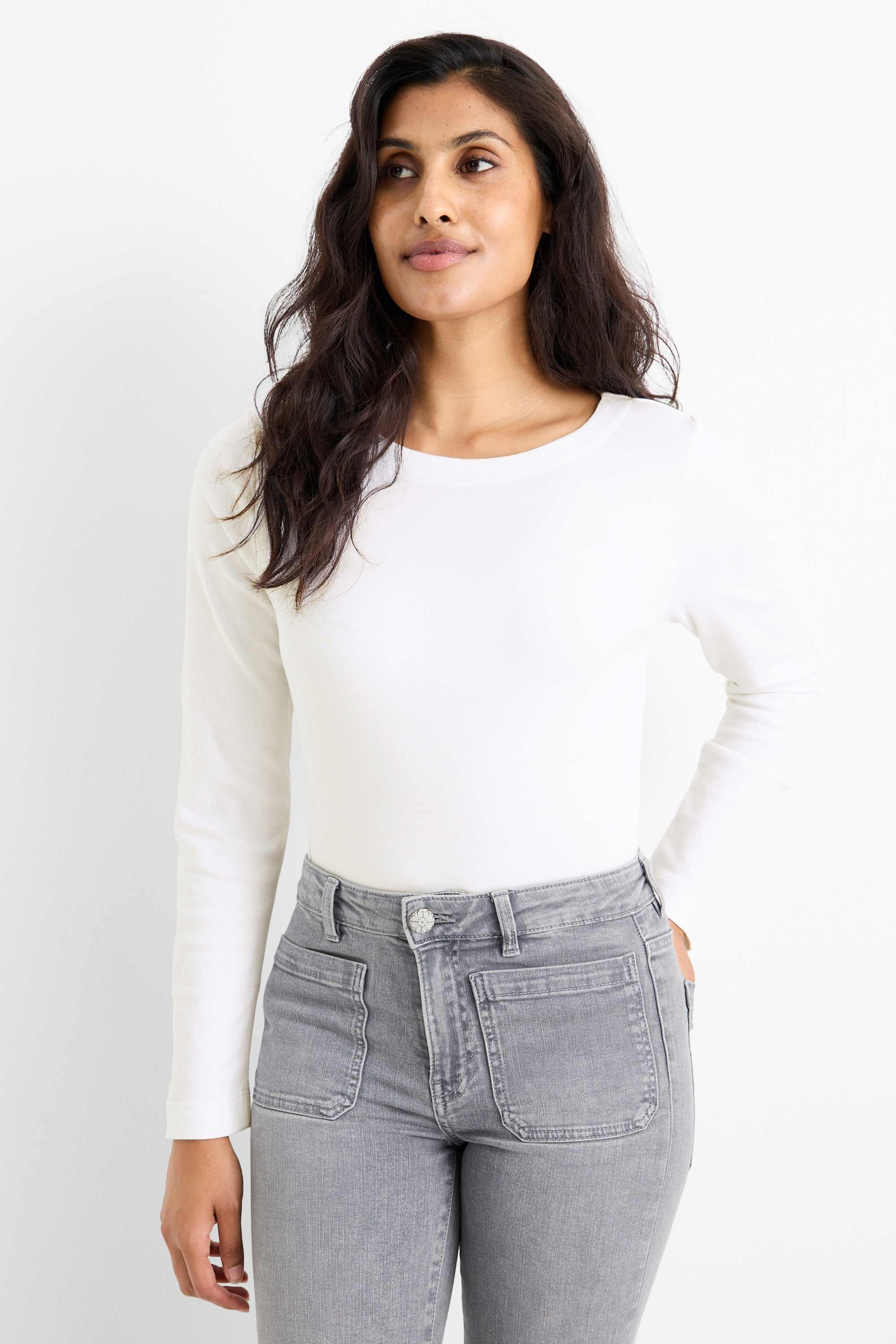 Multipack of 2 - long sleeve top black / white