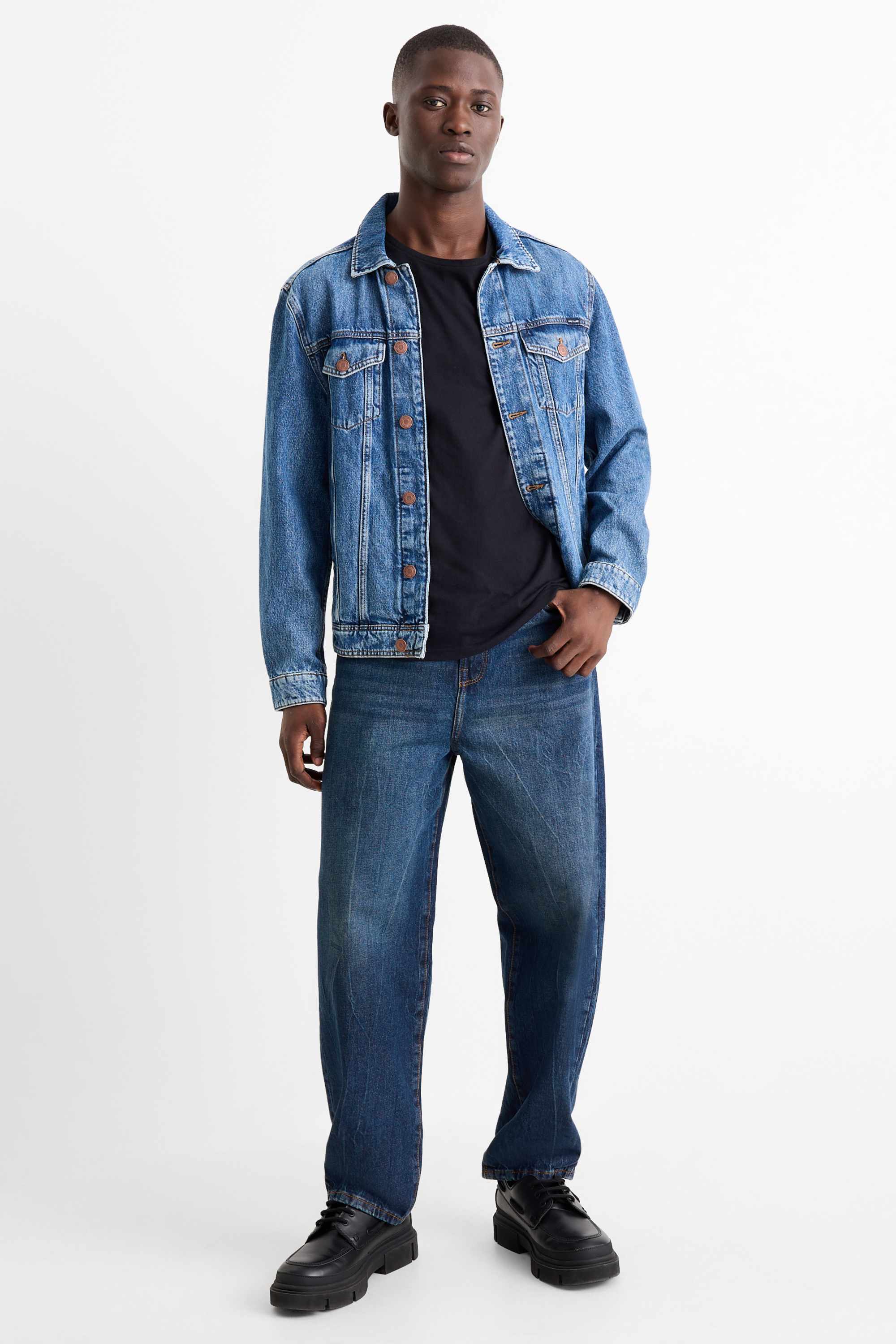 Barrel jeans blue denim