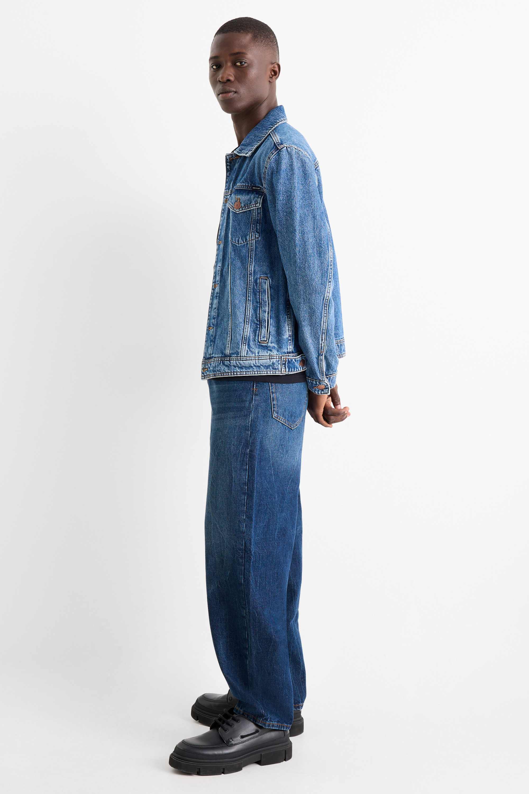 Barrel jeans blue denim