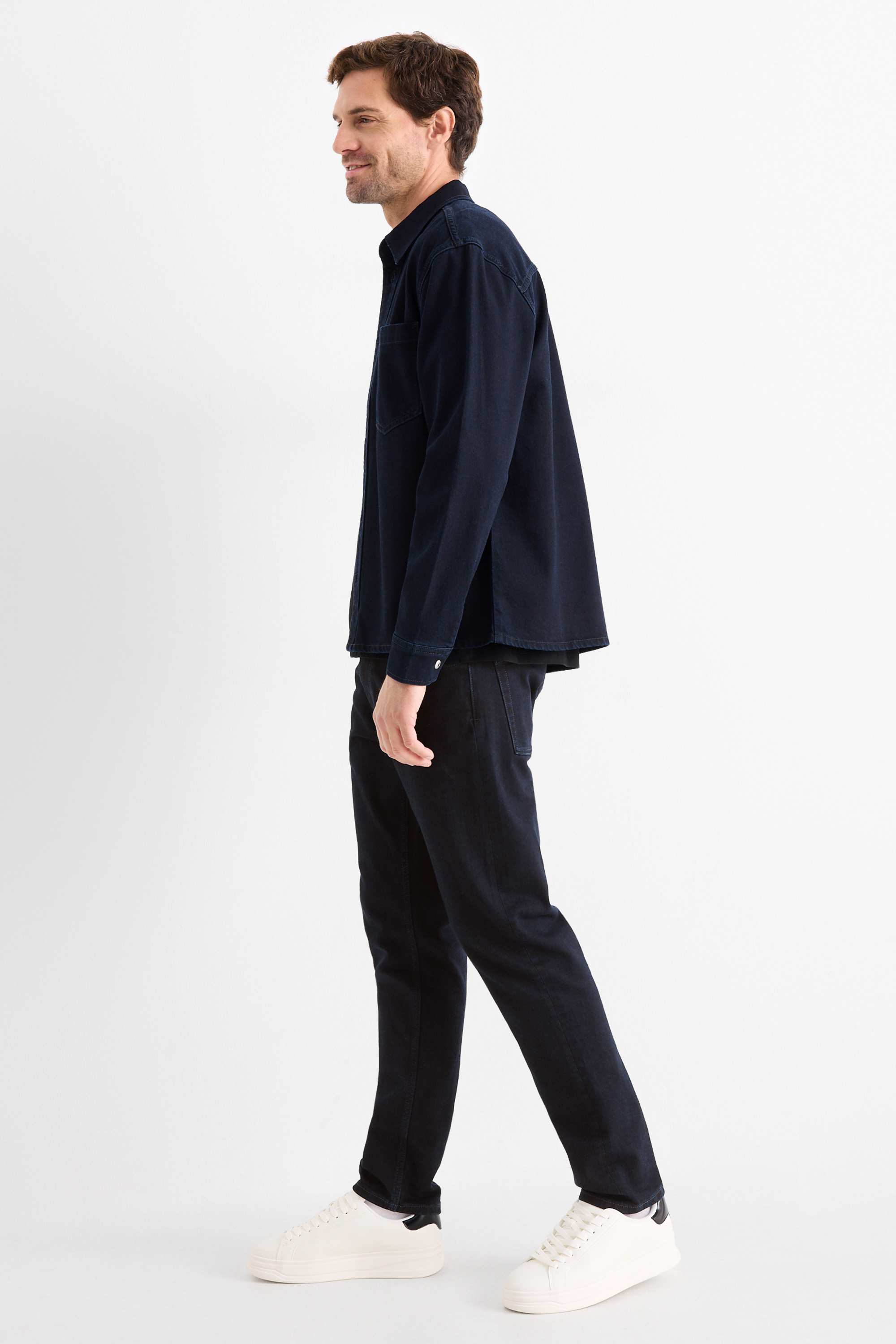 Slim tapered jeans denim-dark blue