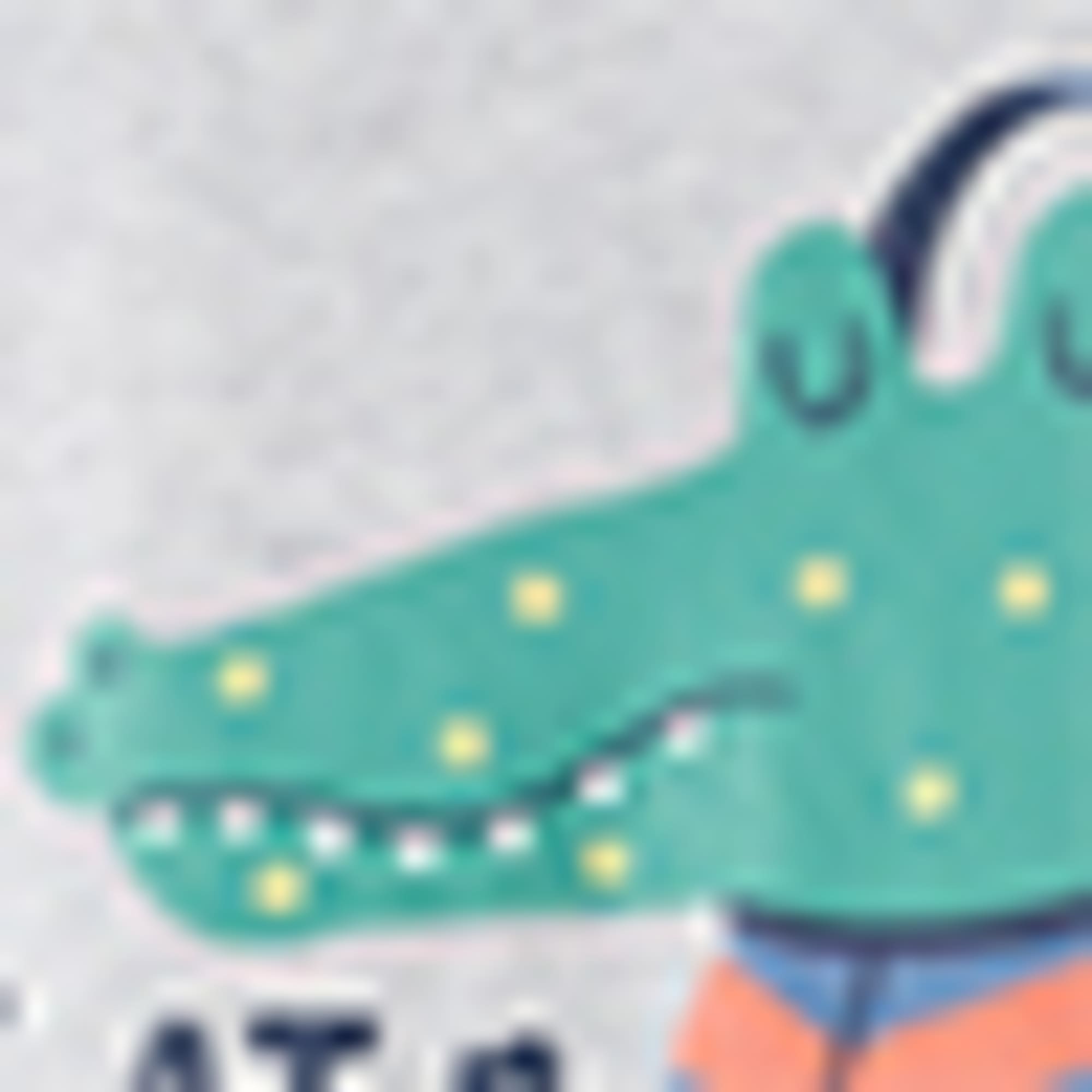Crocodile - short pyjamas - 2 piece light gray