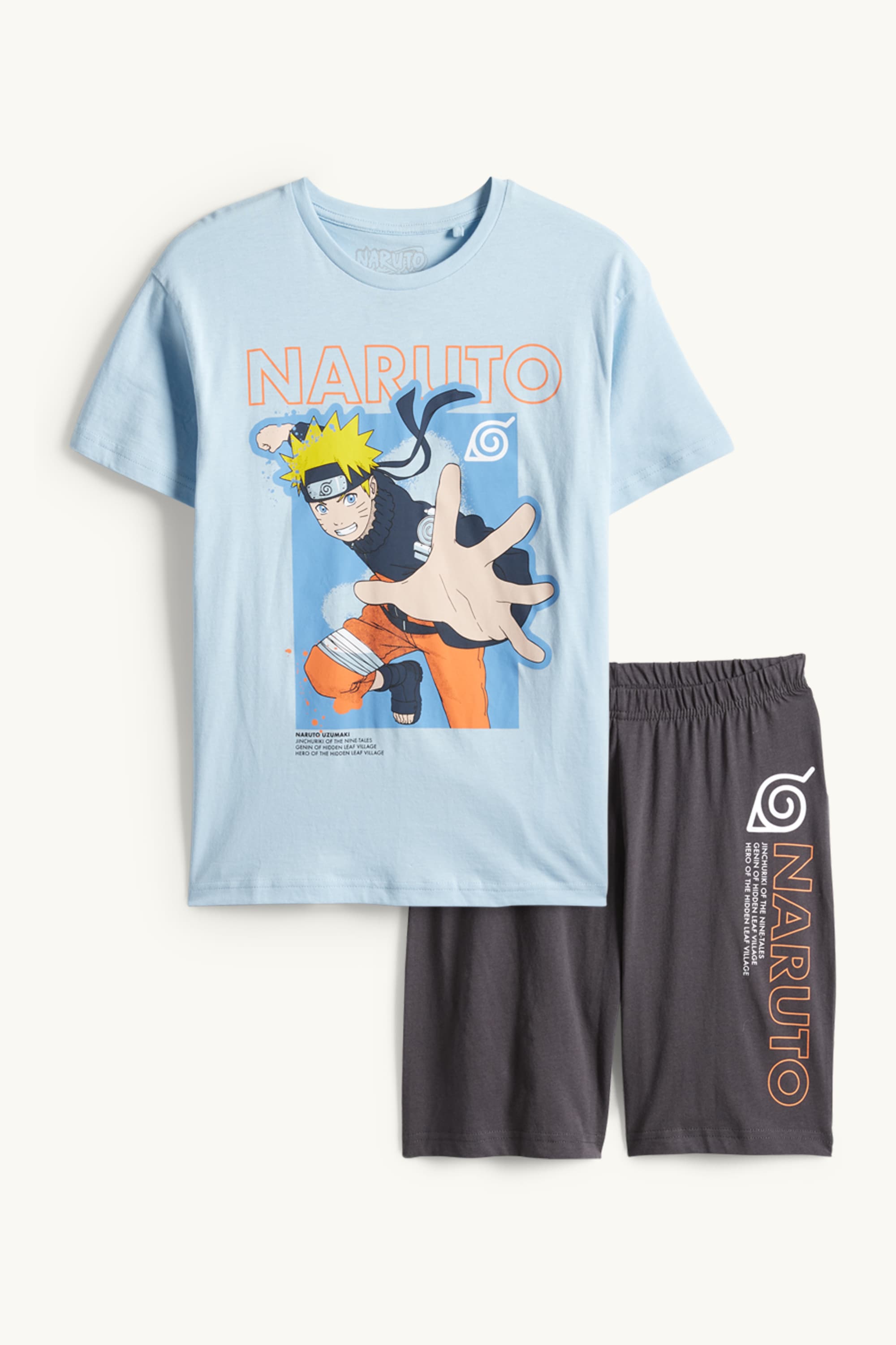 Naruto - short pyjamas - 2 piece light blue