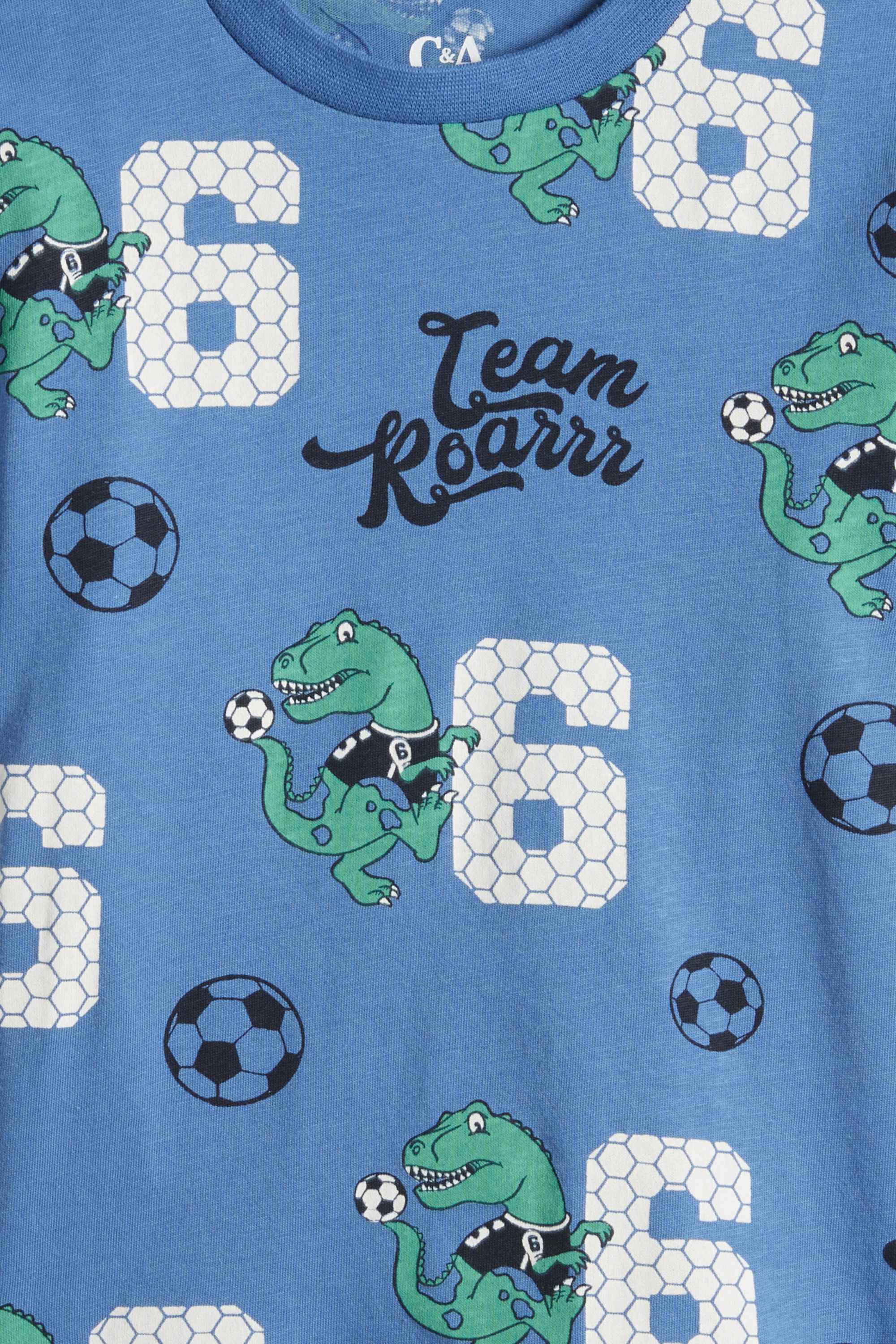 Multipack of 2 - dino and football - short pyjamas - 4 piece green / dark blue