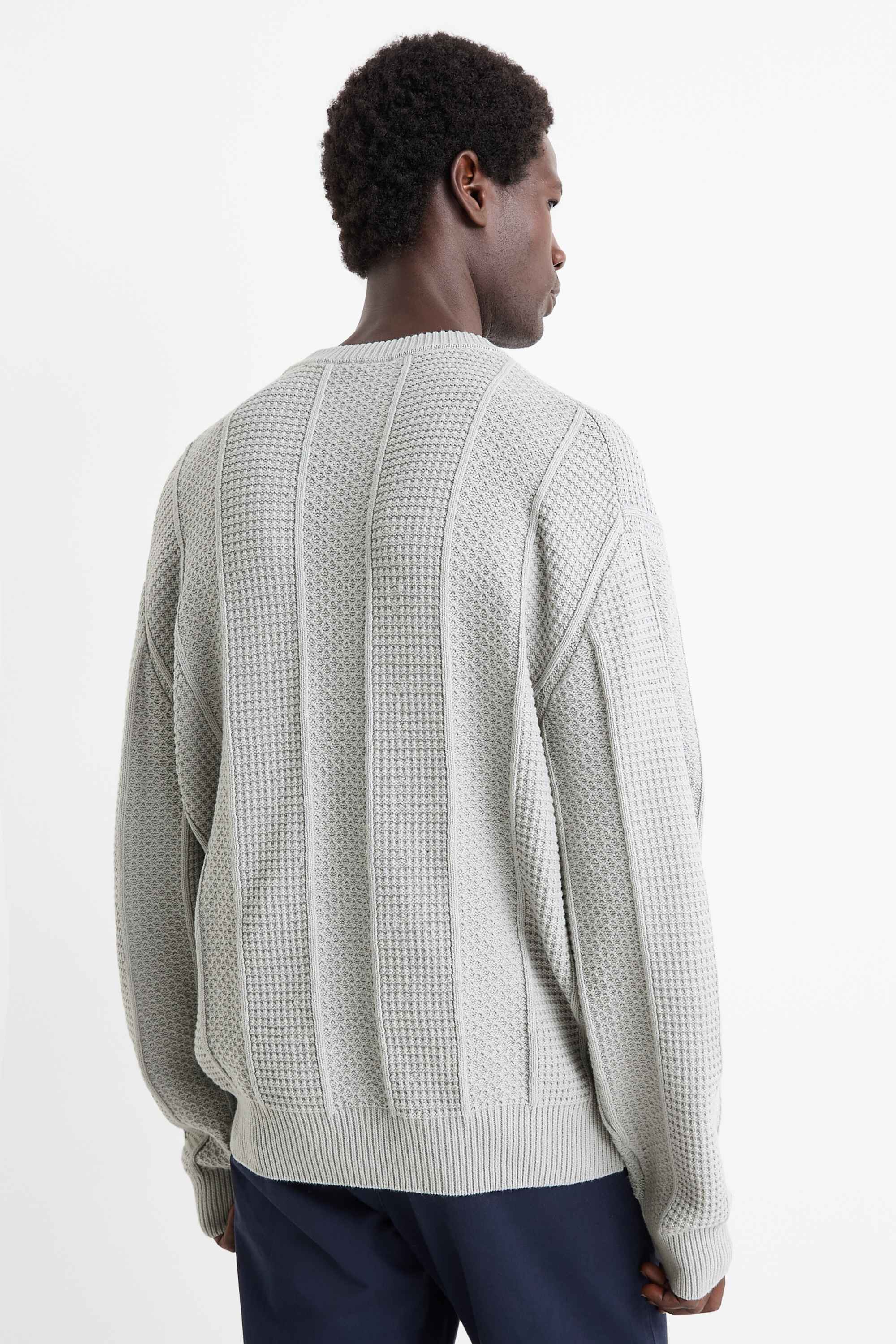 Jumper - textured light blue