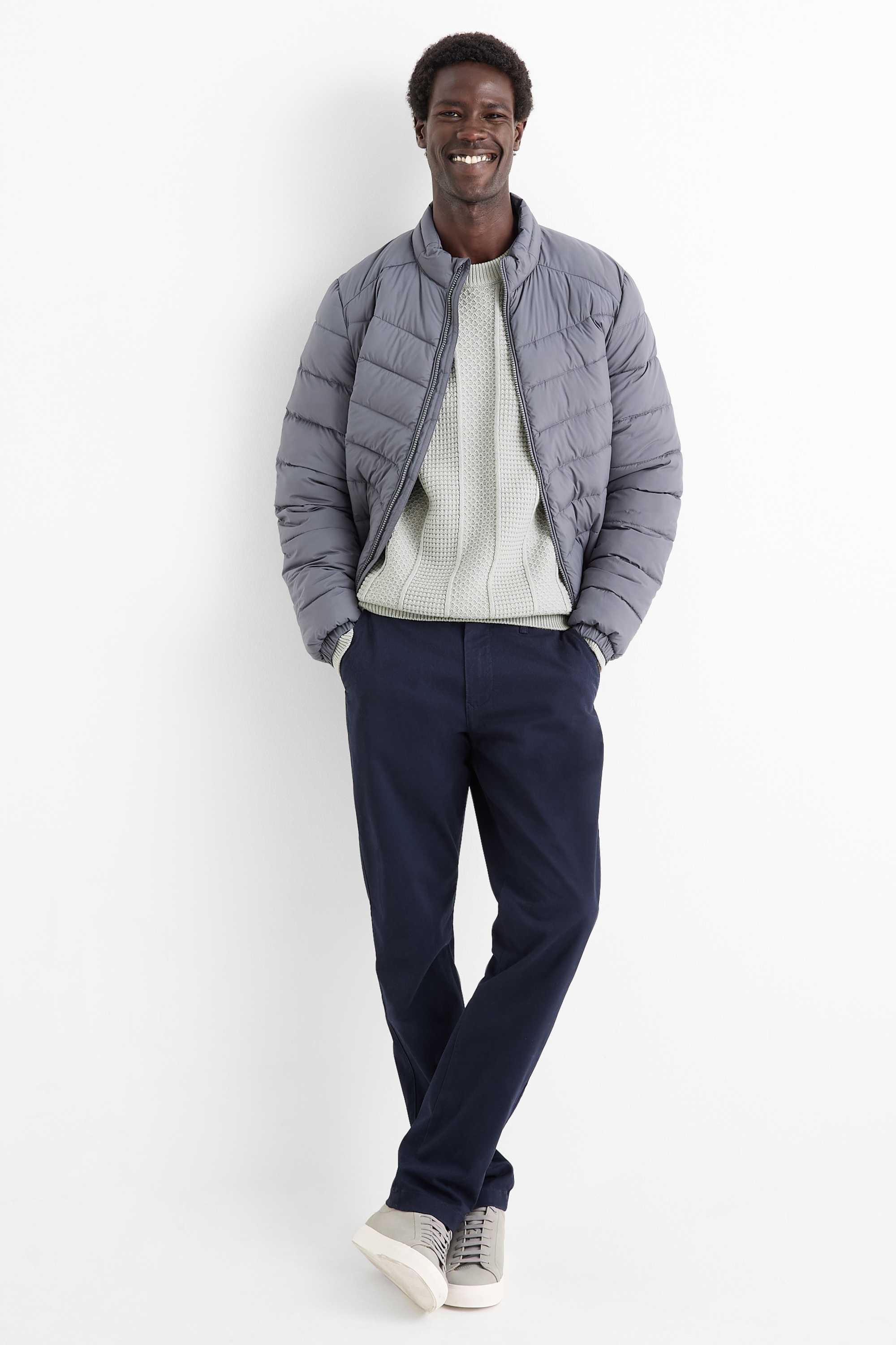 Jumper - textured light blue