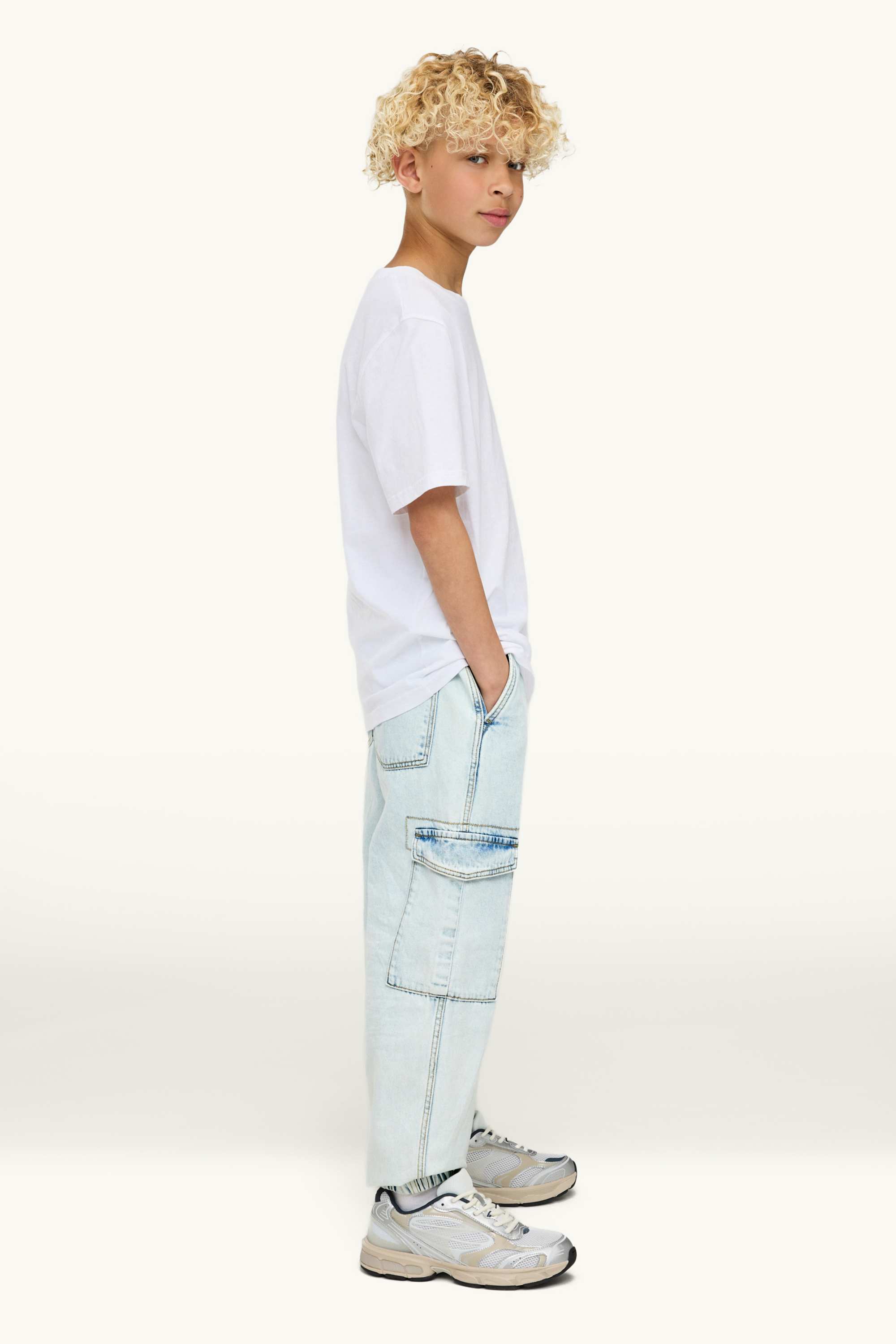Cargo jeans denim-light blue