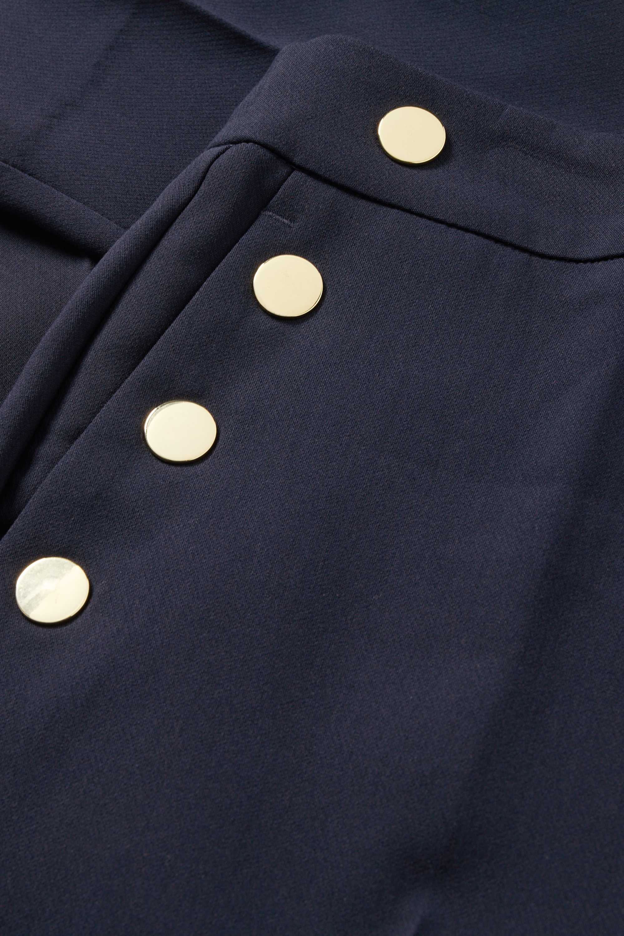Cloth trousers - high waist - tapered fit dark blue