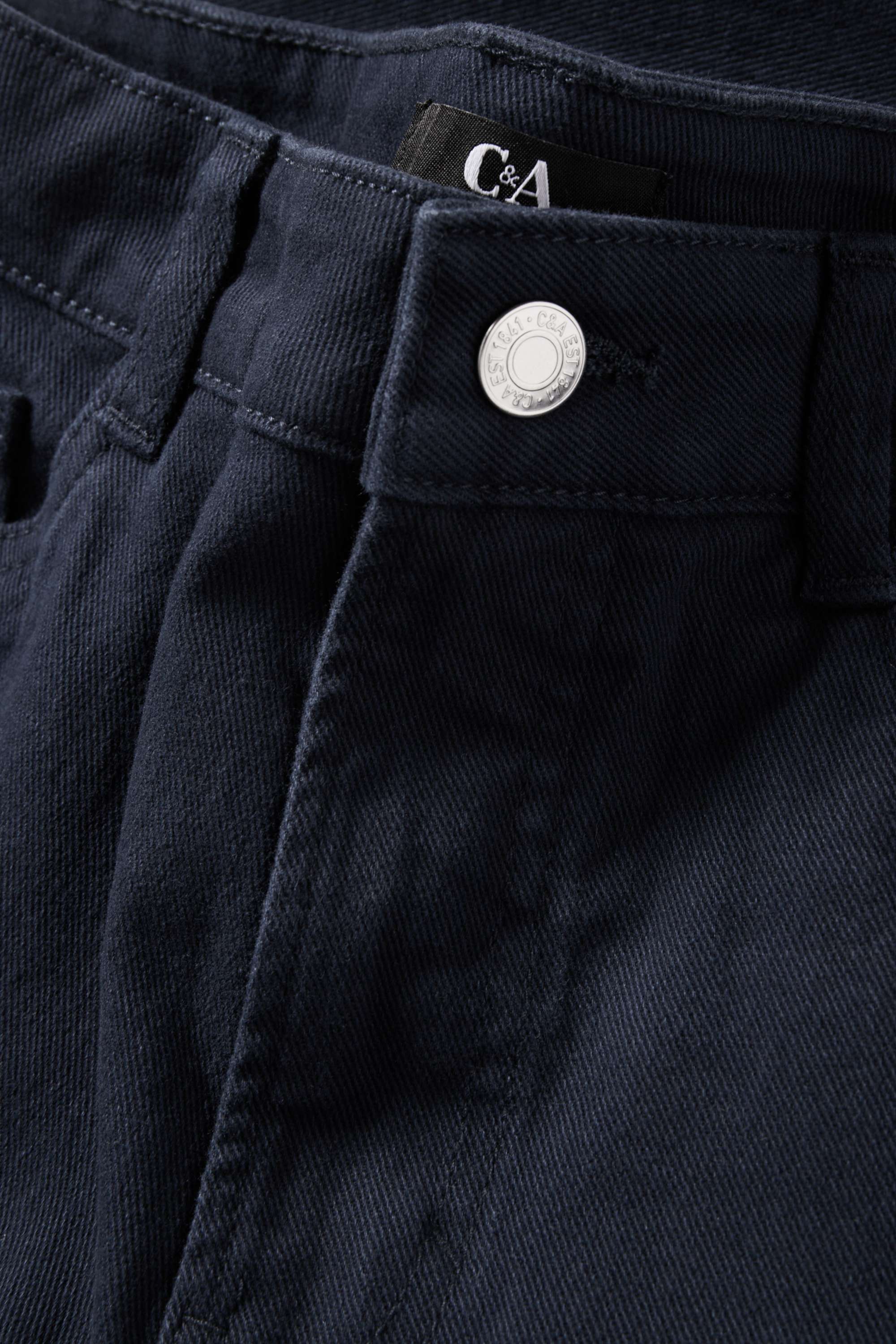 Cloth trousers - high waist - slim fit dark blue
