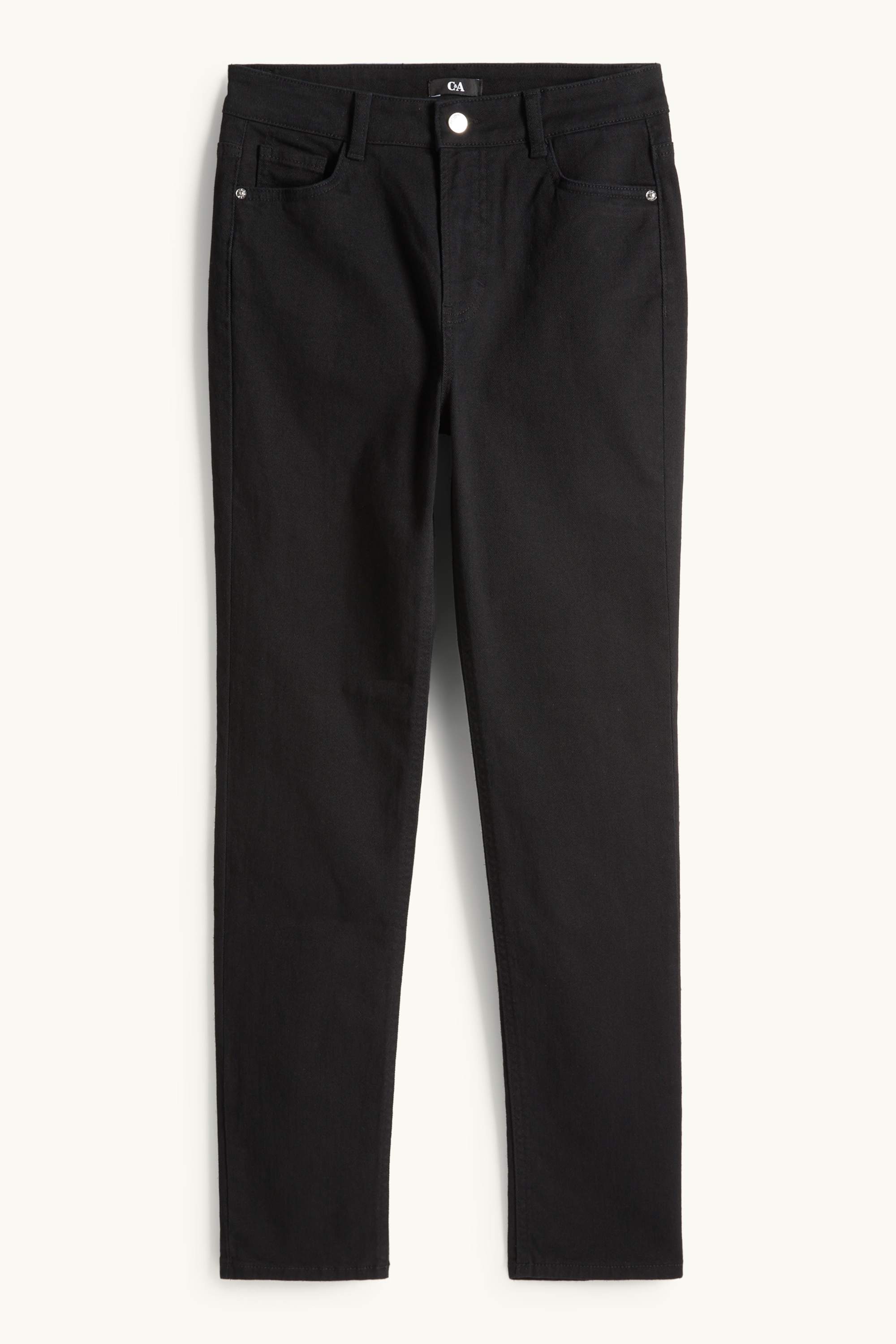 Cloth trousers - high waist - slim fit black